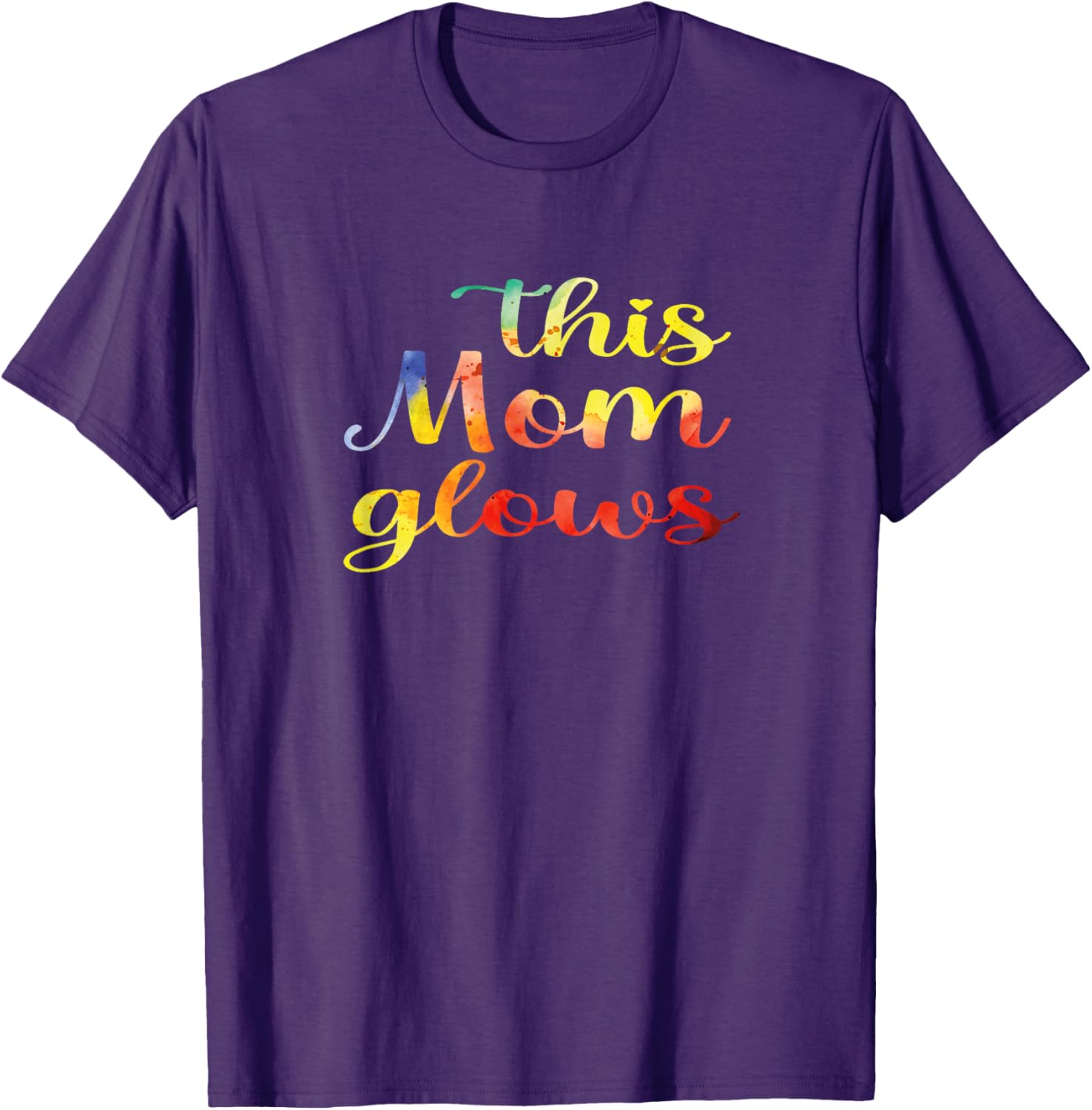 This Mom Glows 80s Tie-Dye Happy Mother's Day T-Shirt for Women - 2