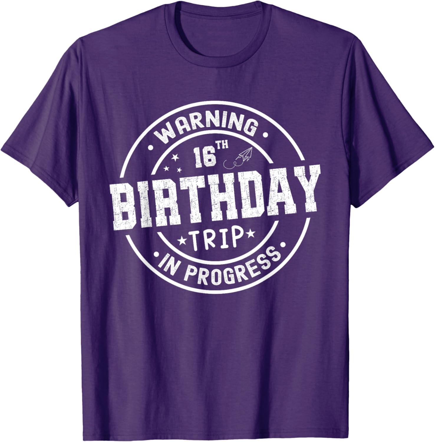 Funny 16th Birthday Trip In Progress T-Shirt for Teens and Kids - 7