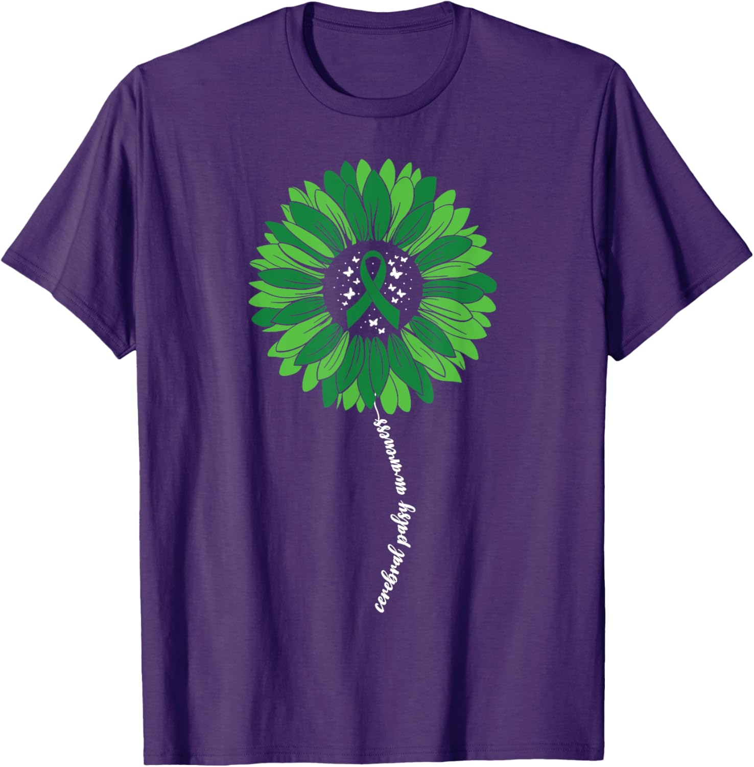 Sunflower Warrior T-Shirt for Women - Cerebral Palsy Awareness Apparel - 1