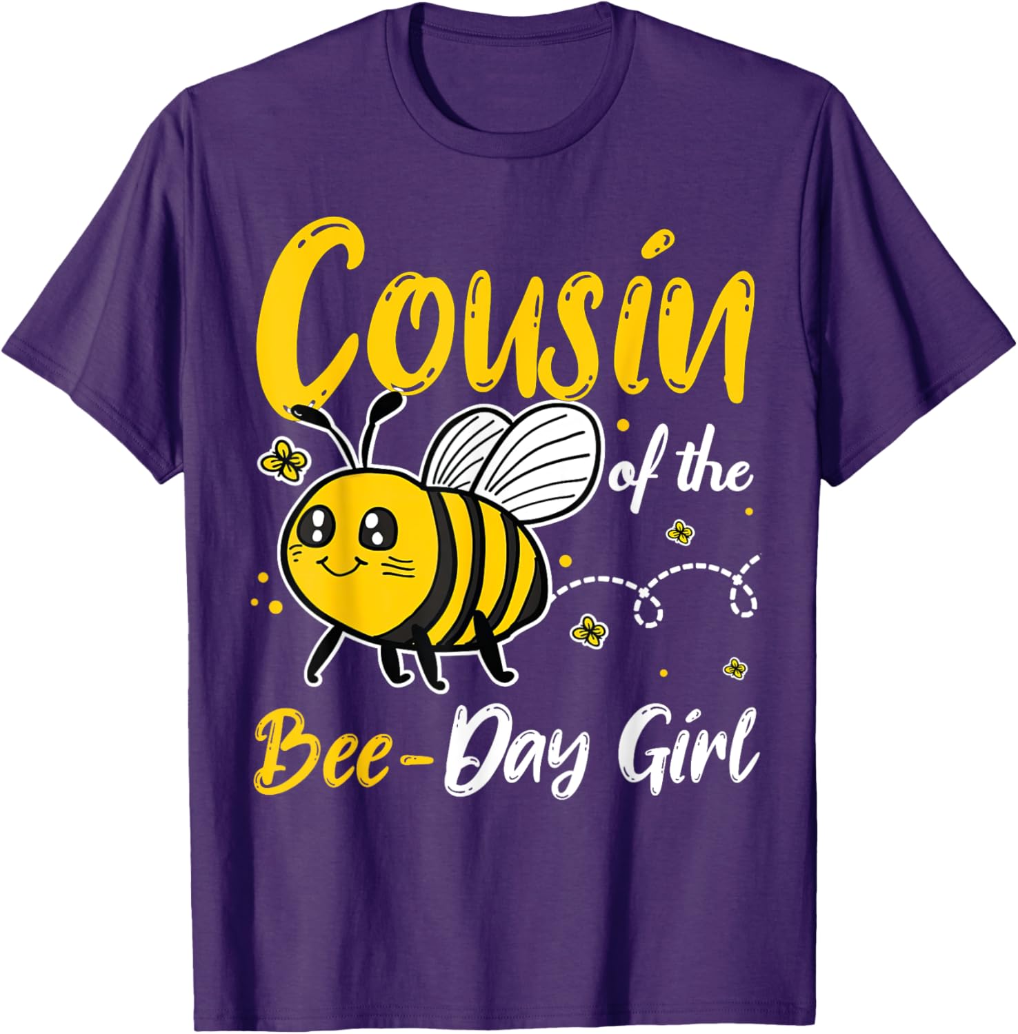 Cousin of the Bee Day Girl Birthday Squad Matching T-Shirt for Kids - 10