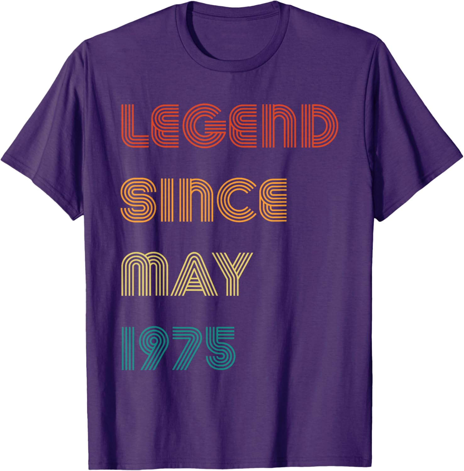 Legend Since May 1975 Retro 50th Birthday T-Shirt for Celebrating Milestones - 1