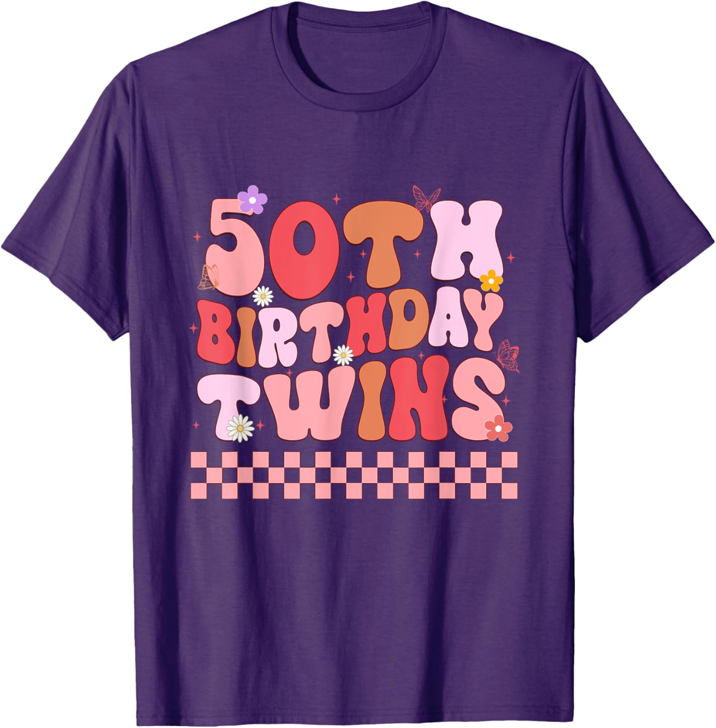 Matching 50th Birthday Twins T-Shirt for Siblings Celebrating Together - 11