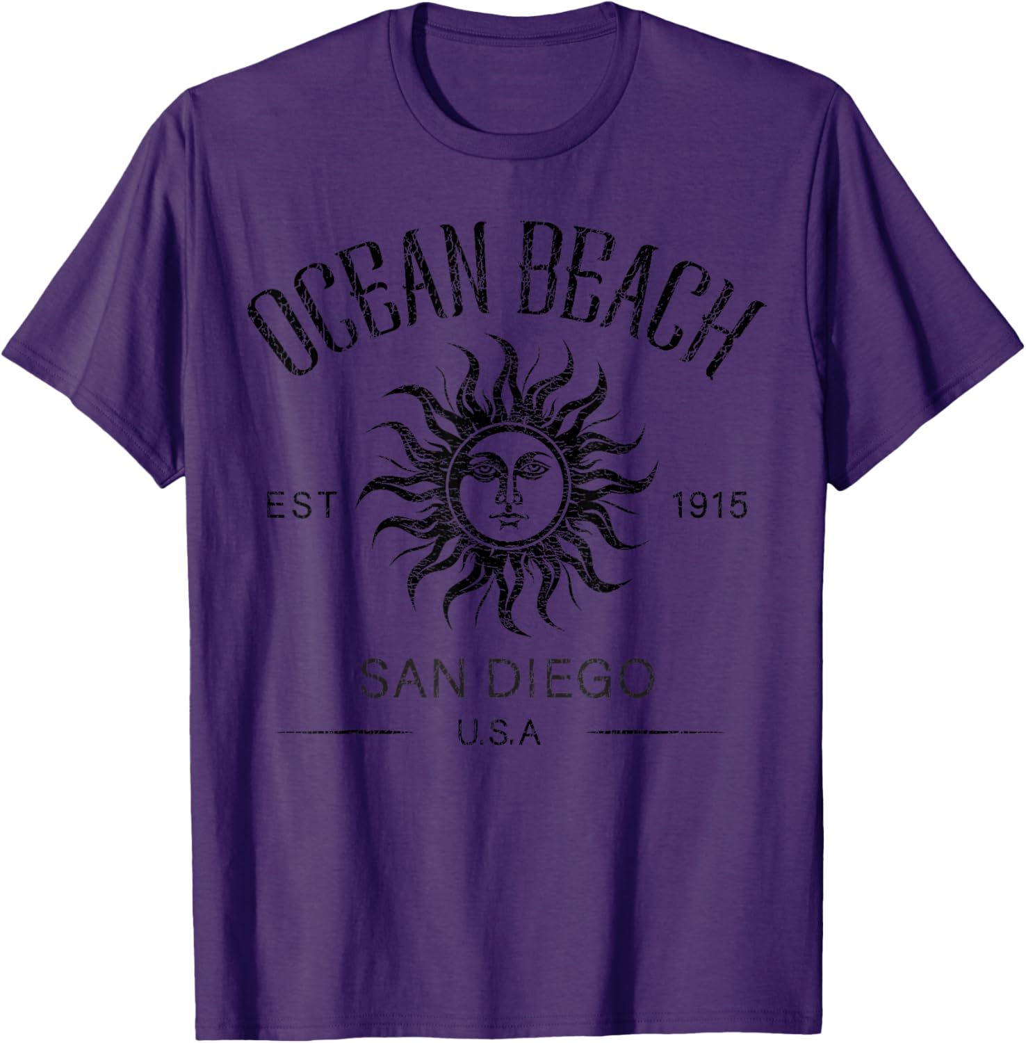 Vintage Summer Vacation T-Shirt San Diego Ocean Beach Established 1915 - 15