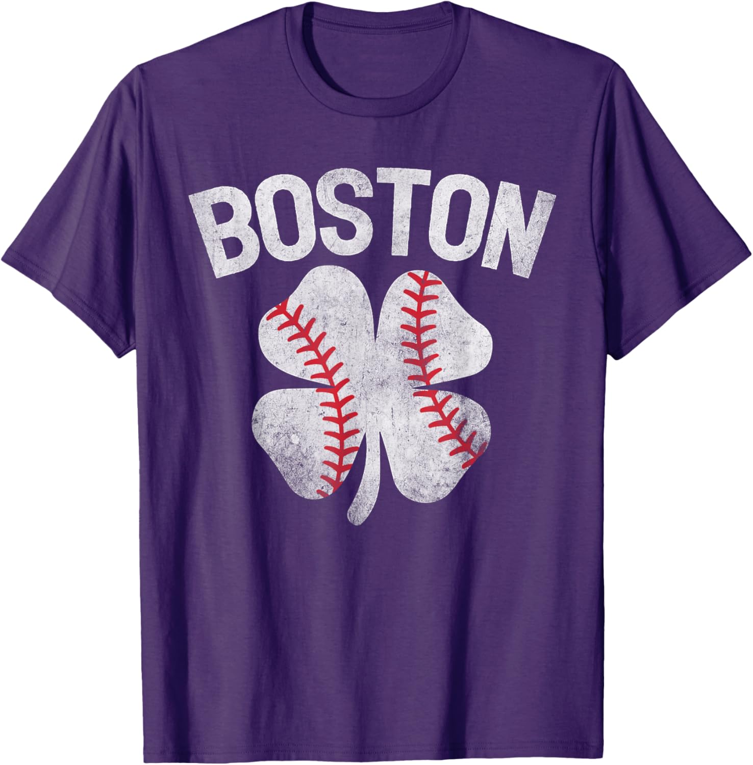 Boston St Patrick's Day Shamrock Clover Baseball T-Shirt for Celebrations - 12