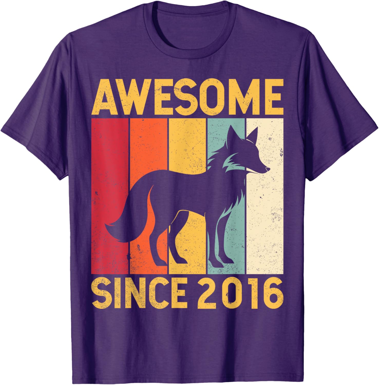 Awesome Fox Lover Retro 9th Birthday T-Shirt Since 2016 for Kids - 11