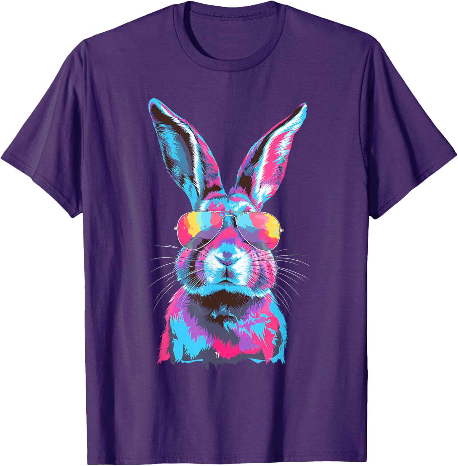 Bunny Face Sunglasses T-Shirt for Easter Fun - Men, Women, Kids - 3