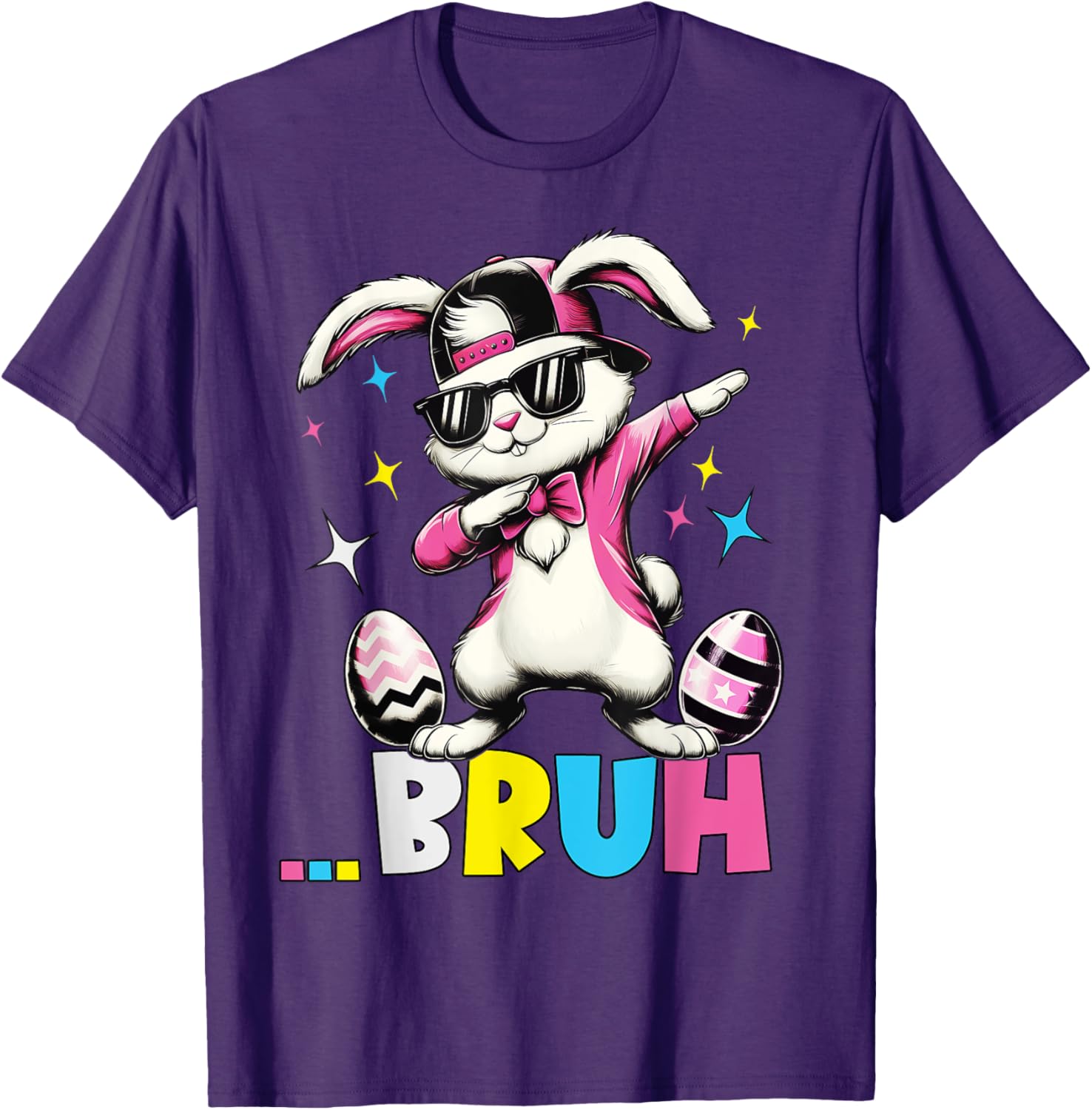 Cool Dabbing Bunny Sunglasses Easter T-Shirt for Kids and Teens - 24