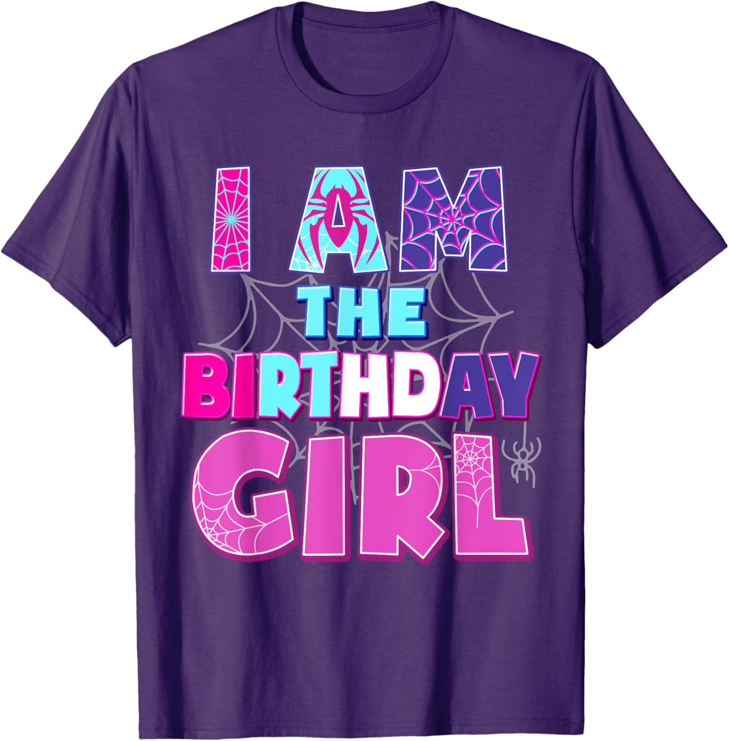 Funny Birthday Girl Spider T-Shirt for Birthday Party Fun - 6