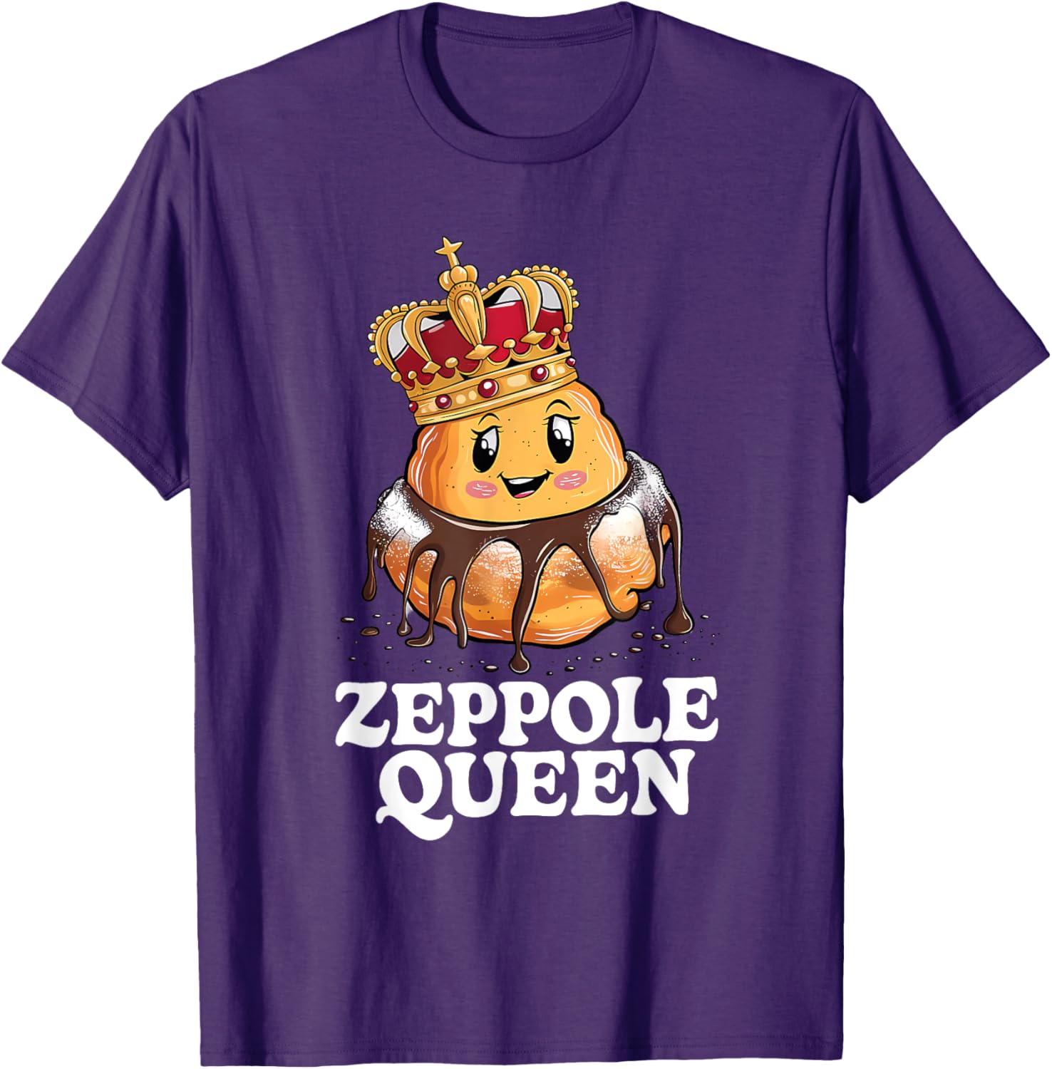 Zeppole Queen T-Shirt for Food Lovers - Fun and Stylish Design - 7