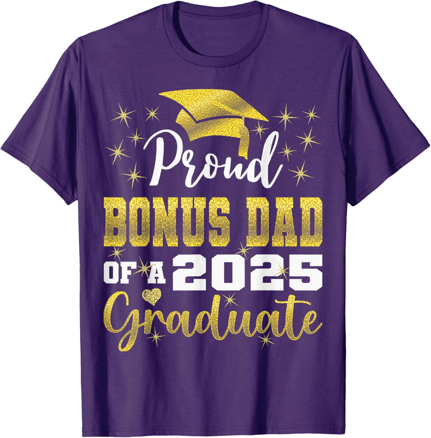 Super Proud Bonus Dad 2025 Graduate Graduation Family T-Shirt - 5