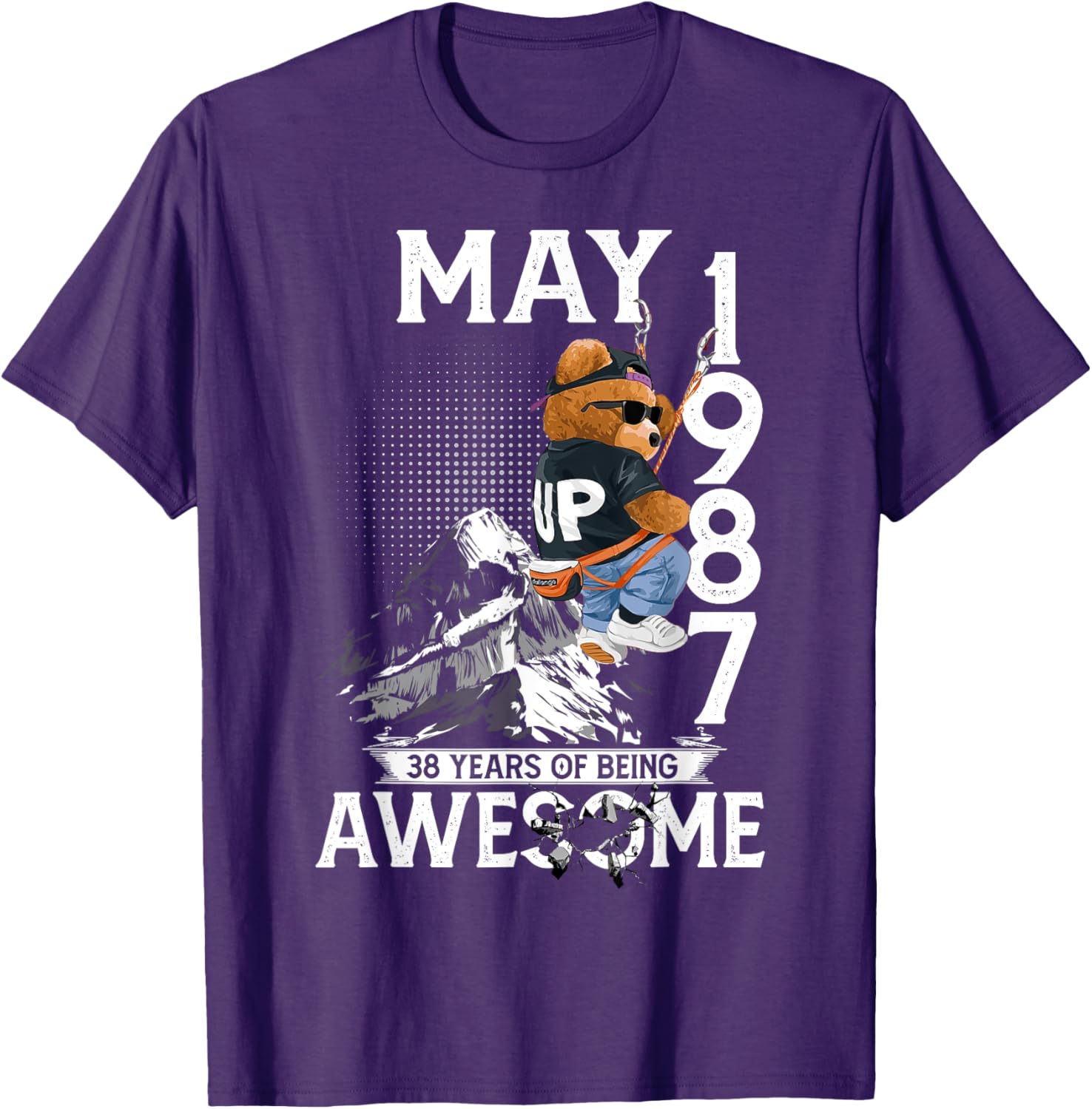 38th Birthday Bear Legends May 1987 T-Shirt for Men Casual Wear - 21