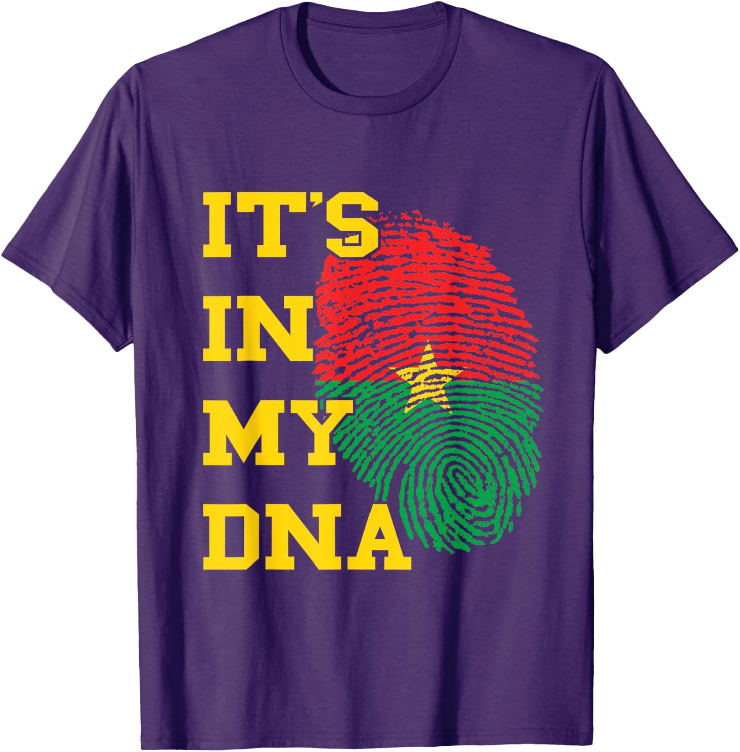 Burkina Faso It's In My DNA Flag Thumbmark T-Shirt for Proud Fans - 18