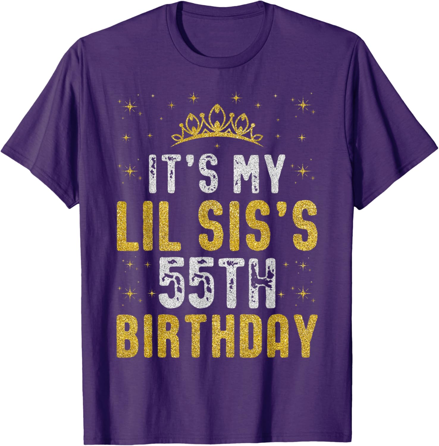 Happy 55th Birthday Lil Sis T-Shirt 1970 Vintage Birthday Gift - 6