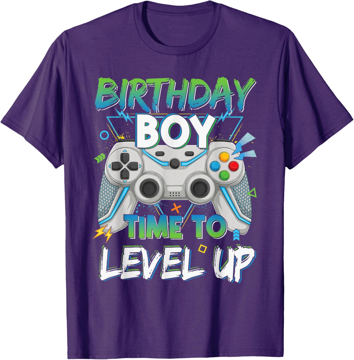 Level Up Gaming Birthday Boy T-Shirt for Young Gamer Boys - 7