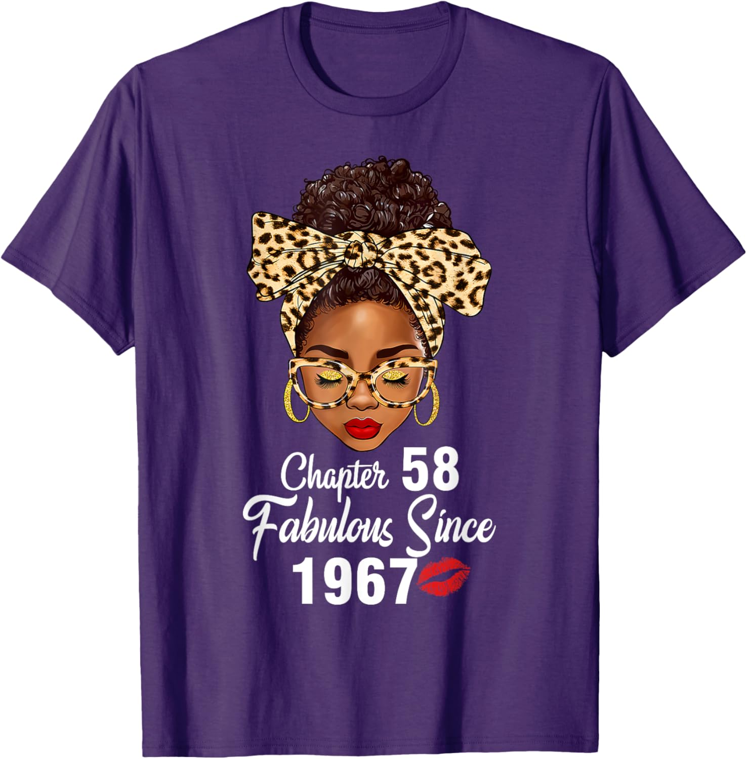 Fabulous Since 1967 Leopard T-Shirt for 58th Birthday Women - 1
