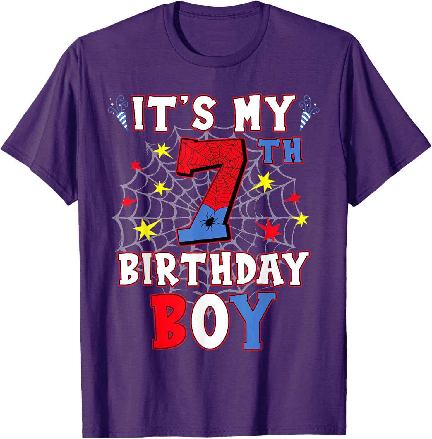 Funny It's My 7th Birthday T-Shirt for Boys and Teens Fun Celebration - 2