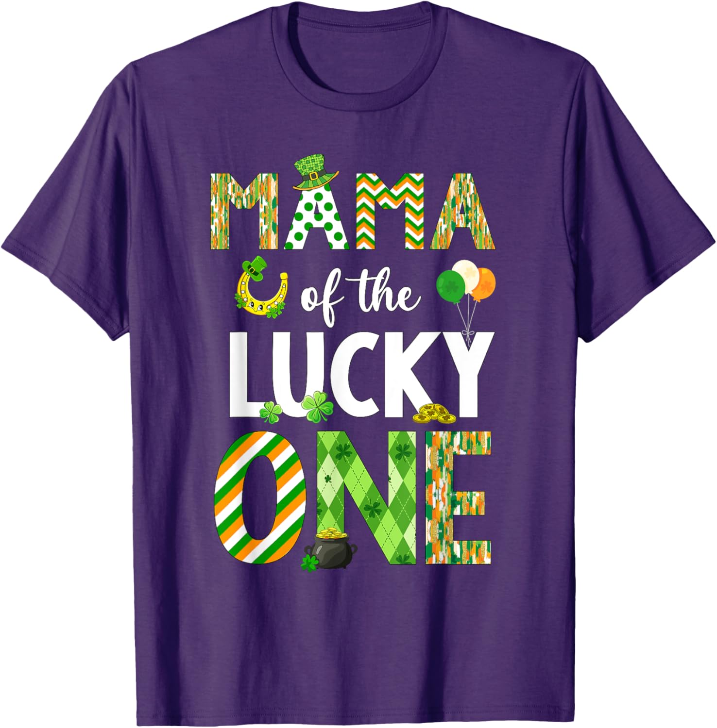 Mama Of The Lucky One 1st Birthday T-Shirt for St. Patrick's Day Fun - 19