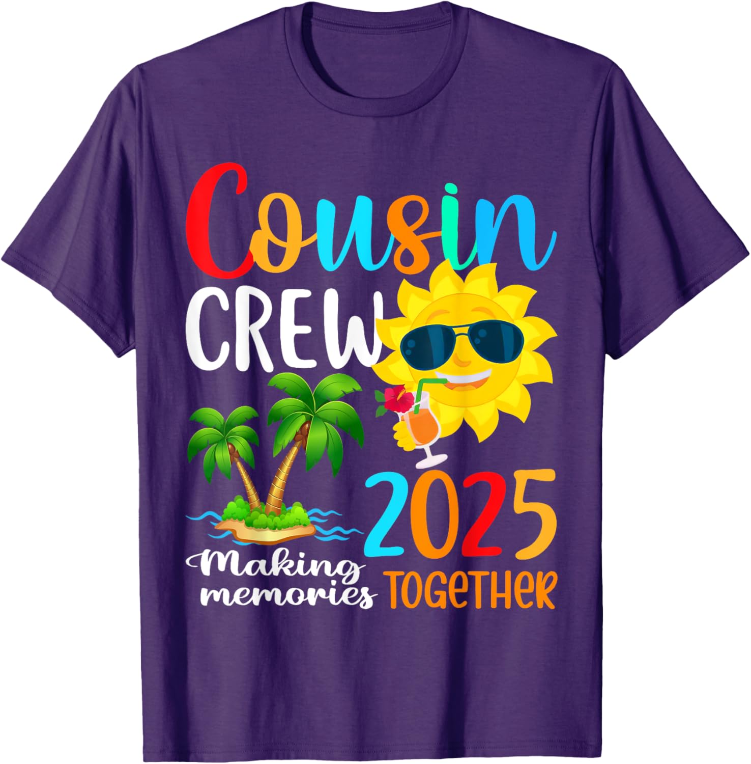 Cousin Crew 2025 Summer Beach Family Matching T-Shirt for Fun Vacations - 2