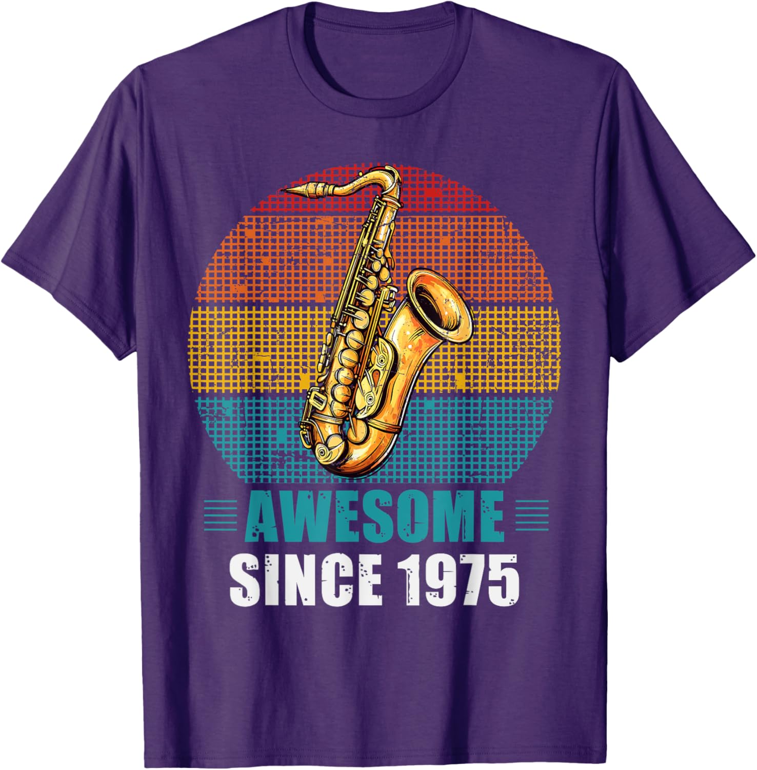 Awesome Since 1975 Vintage Saxophone Player T-Shirt for 50th Birthday - 2