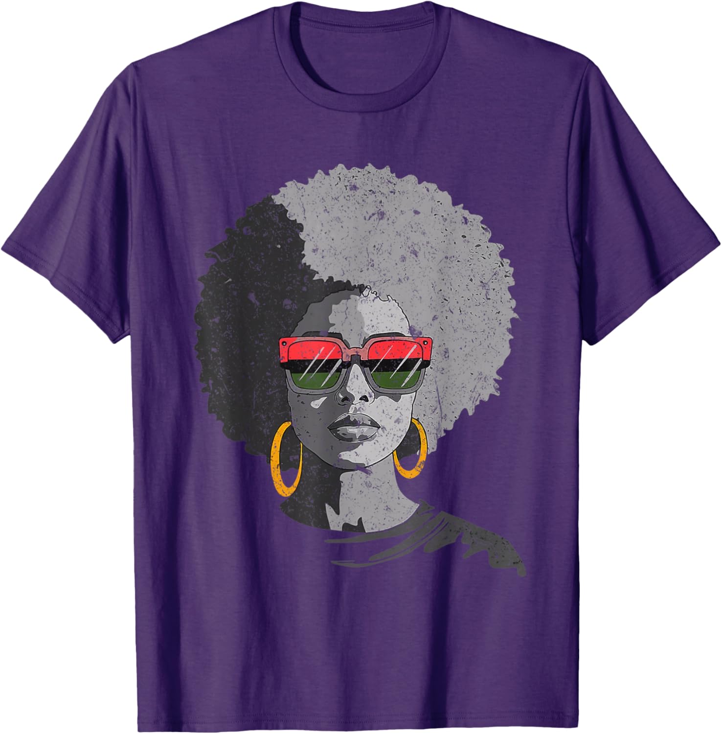 Black Queen Afro Melanin Juneteenth T-Shirt for Women - Stylish & Proud - 20