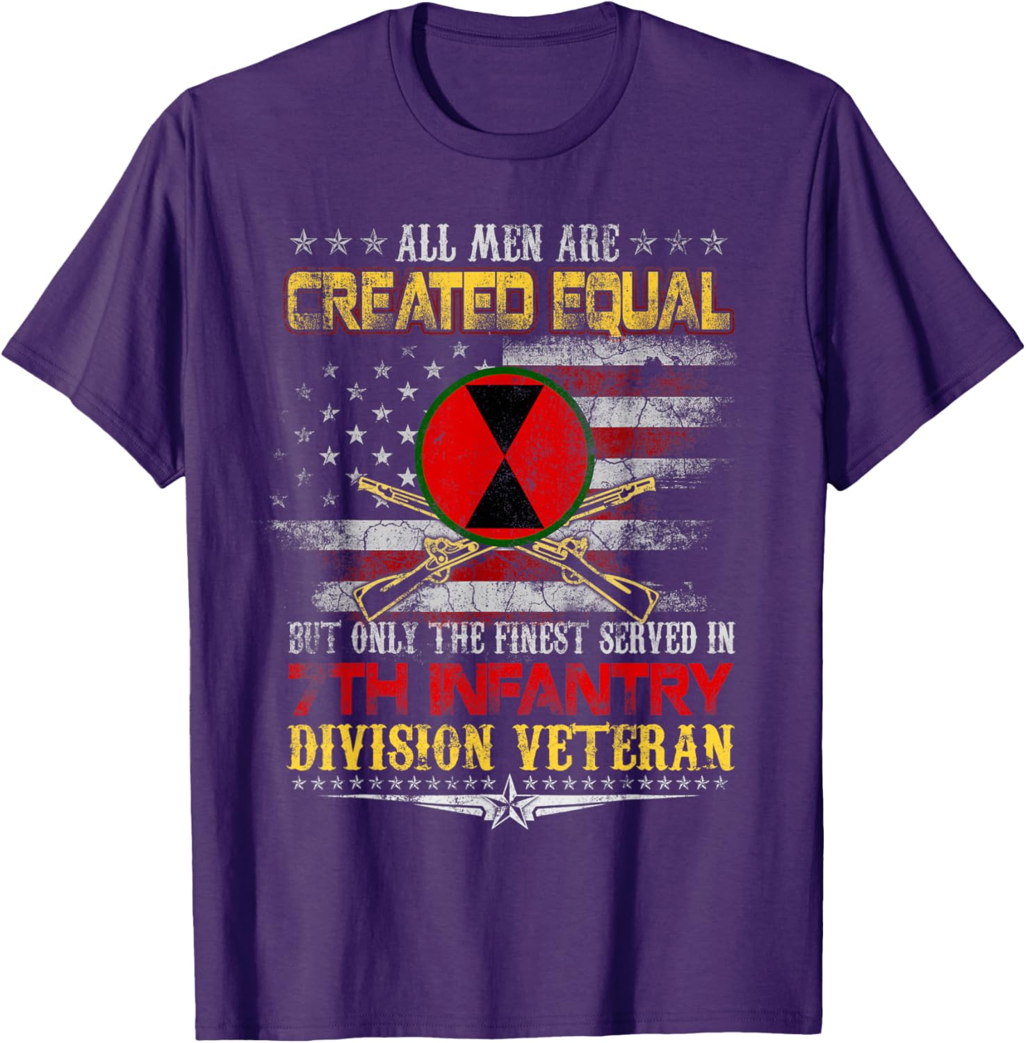 All Men Created Equal 7th Infantry Division Veteran T-Shirt for Heroes - 12