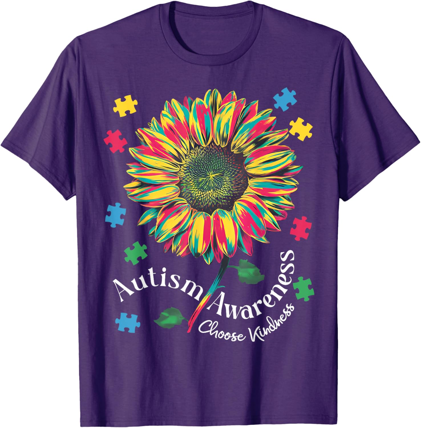 Autism Awareness Choose Kindness T-Shirt for Boys and Girls - 16