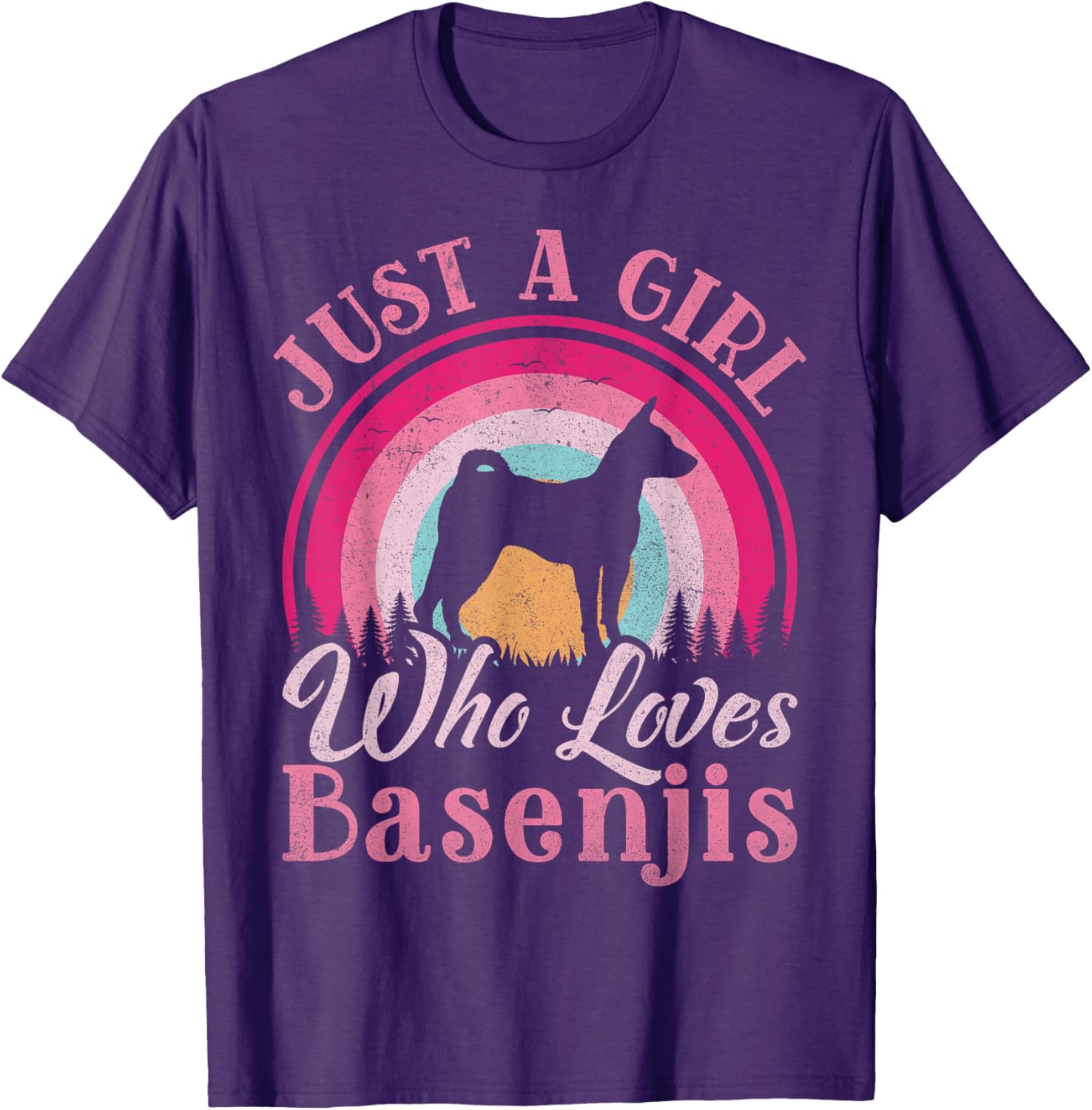 Just A Girl Who Loves Basenji Dog T-Shirt for Women and Girls - 12