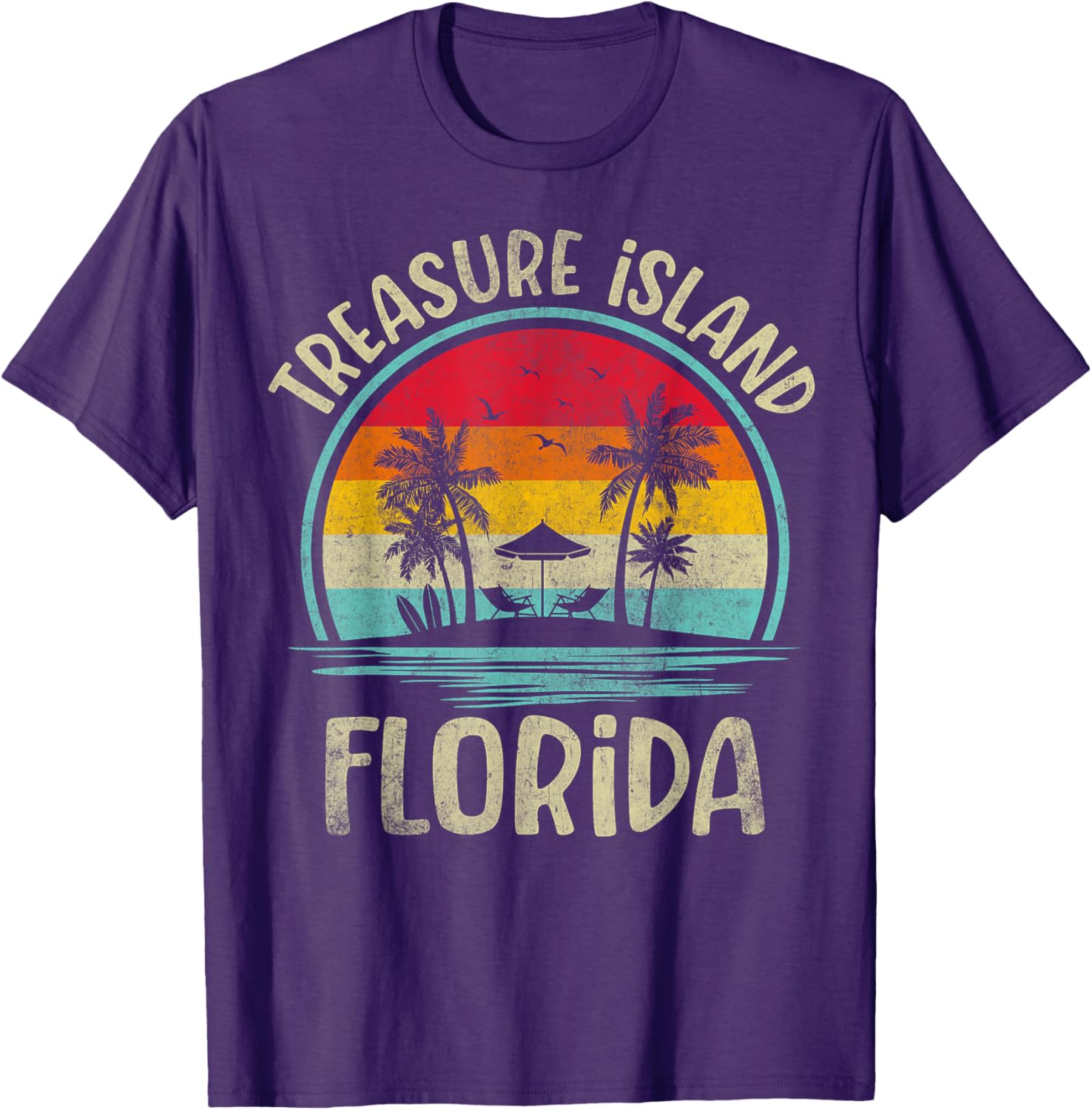 Treasure Island Florida Family Vacation Palm Tree T-Shirt for Summer Fun - 11