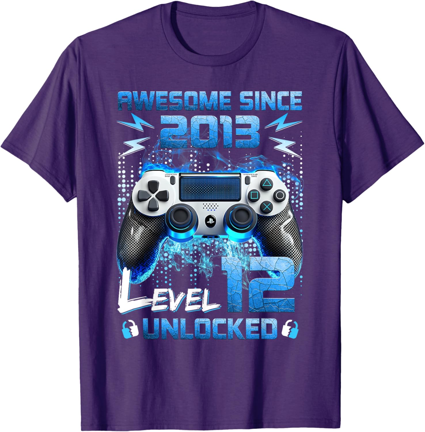 Level 12 Unlocked Video Gamer T-Shirt for 12 Year Old Birthday Fun - 12