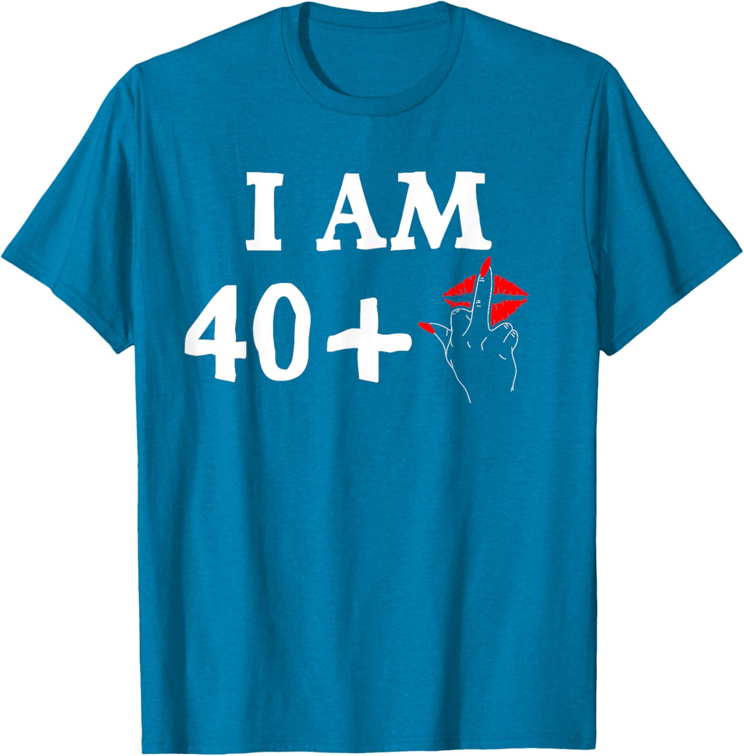 Funny 40th Birthday T-Shirt for Women I Am 40 Plus 1 Middle Finger Tee - 19