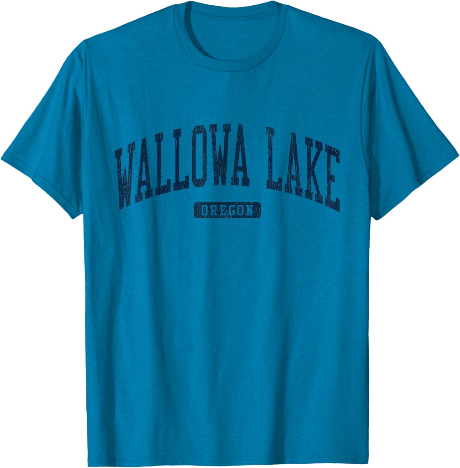 Wallowa Lake Oregon College Style Blue T-Shirt for Casual Wear - 5