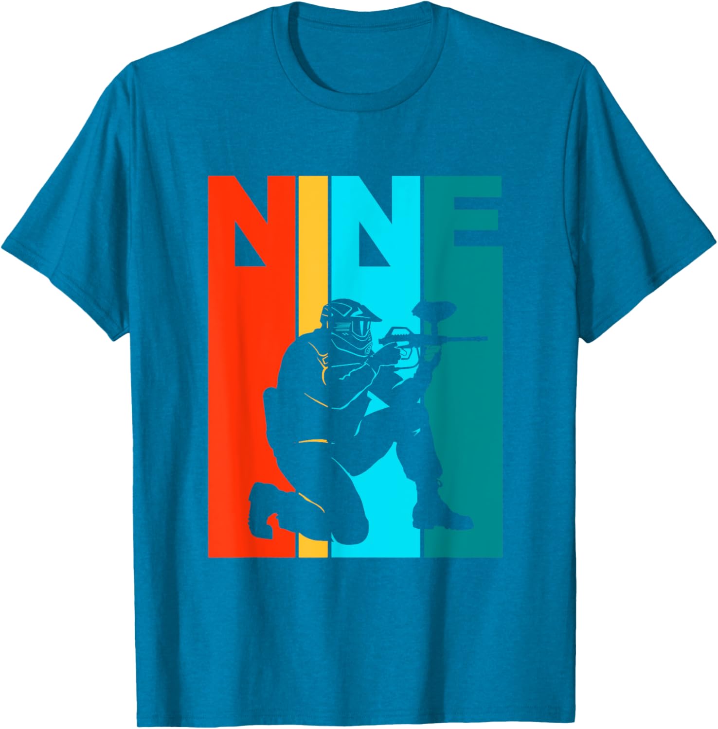 Cool 9th Birthday Paintball T-Shirt for Boys Fun Birthday Gift - 1
