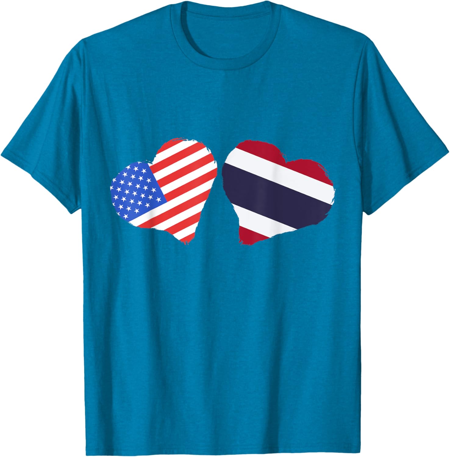 Thailand USA Heart Flag T-Shirt for Thai Roots and Pride in America - 10