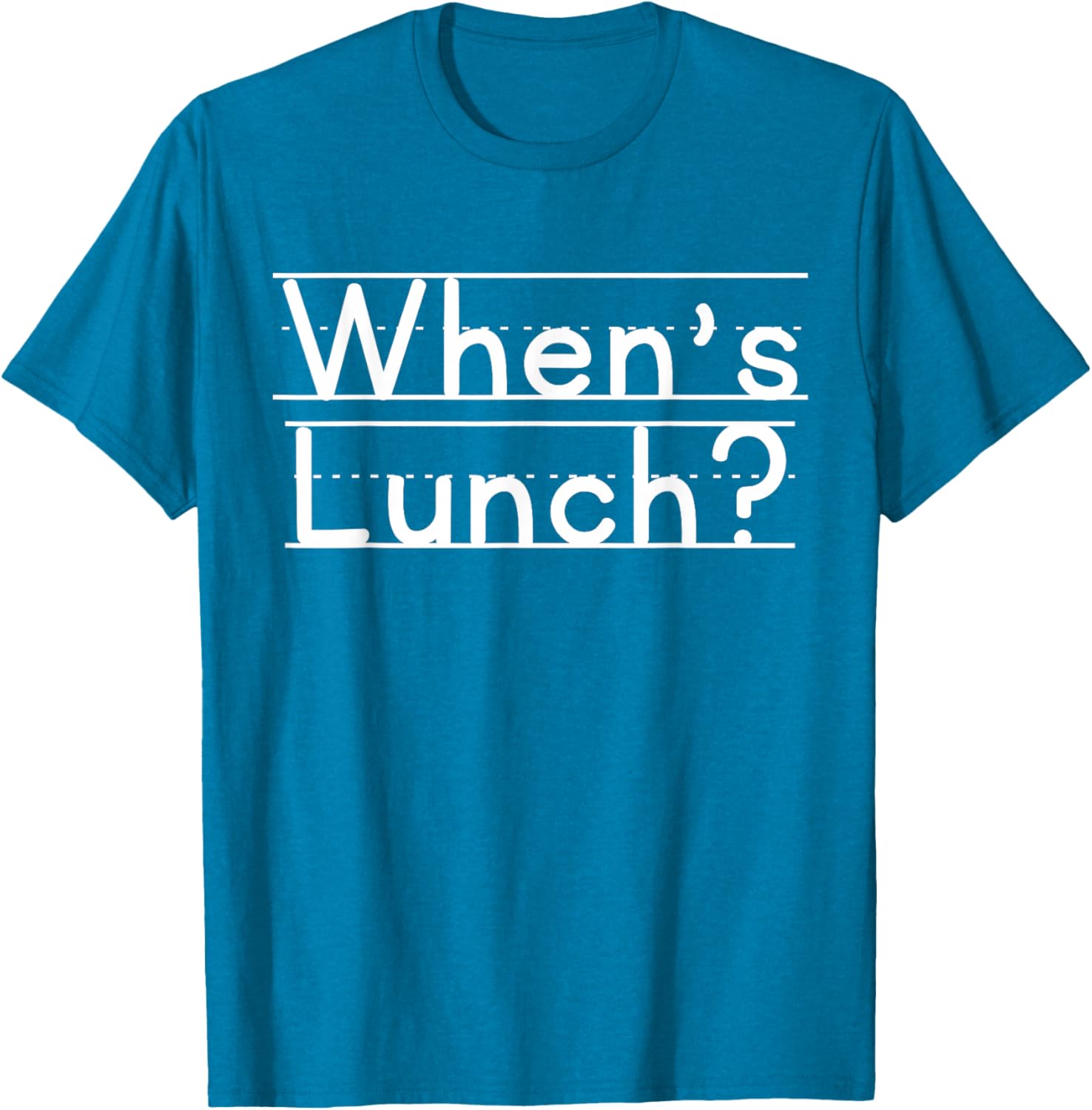 When's Lunch T-Shirt Fun Graphic Tee for Food Lovers and Foodies - 6