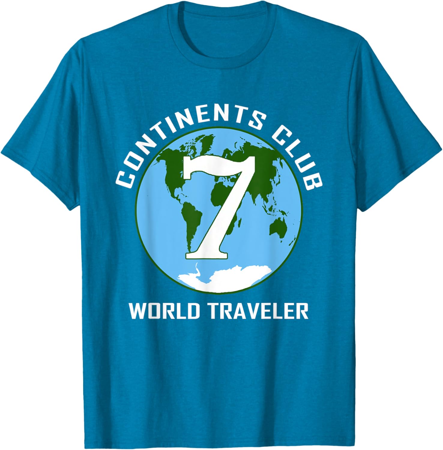 7 Continents World Traveler Club Double-Sided T-Shirt for Adventurers - 10