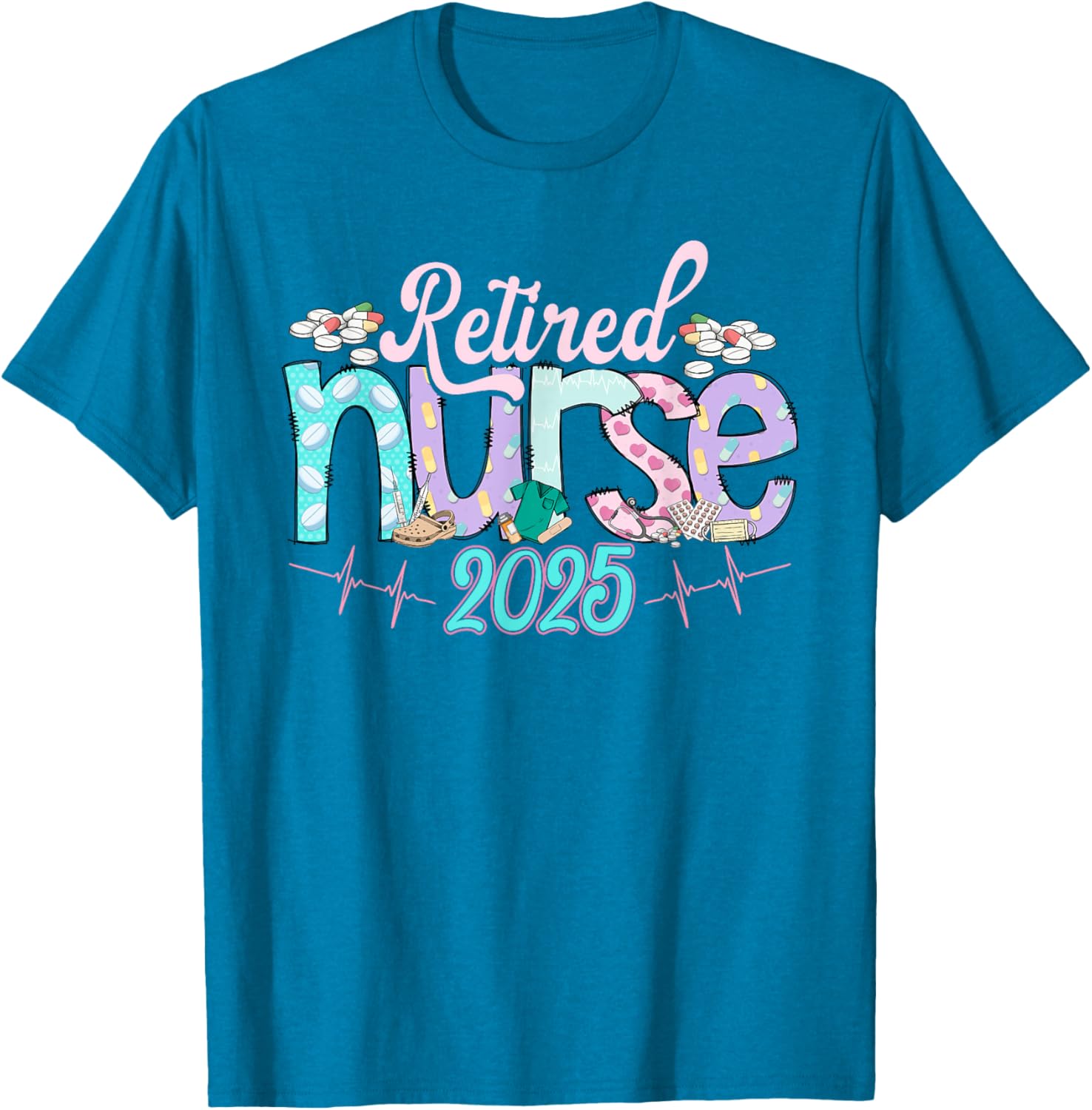 Tie Dye Retired Nurse T-Shirt 2025 Perfect Gift for Nurses - 23