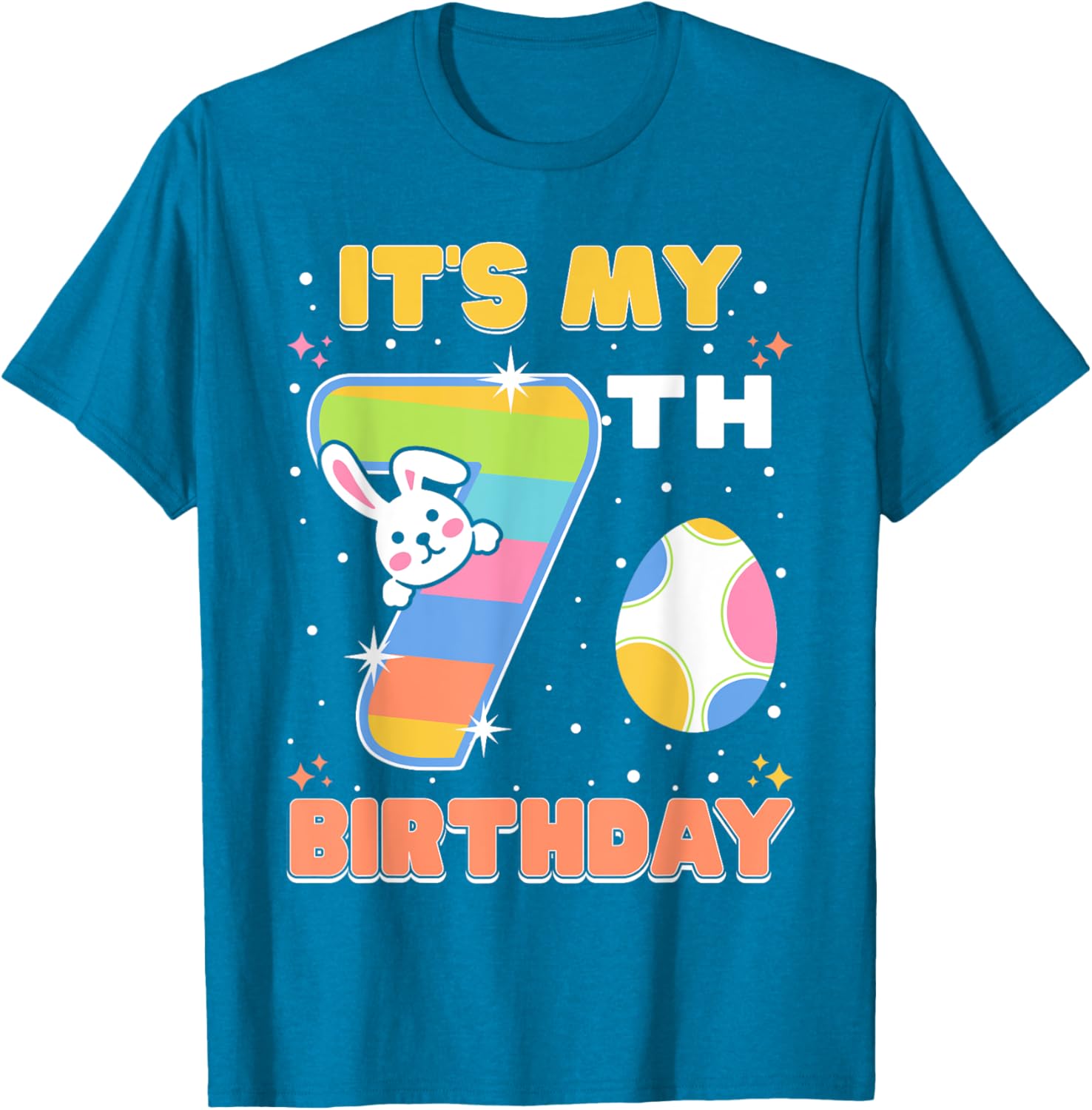 It's My 7th Birthday Easter Bunny T-Shirt for Kids Fun Gift - 4