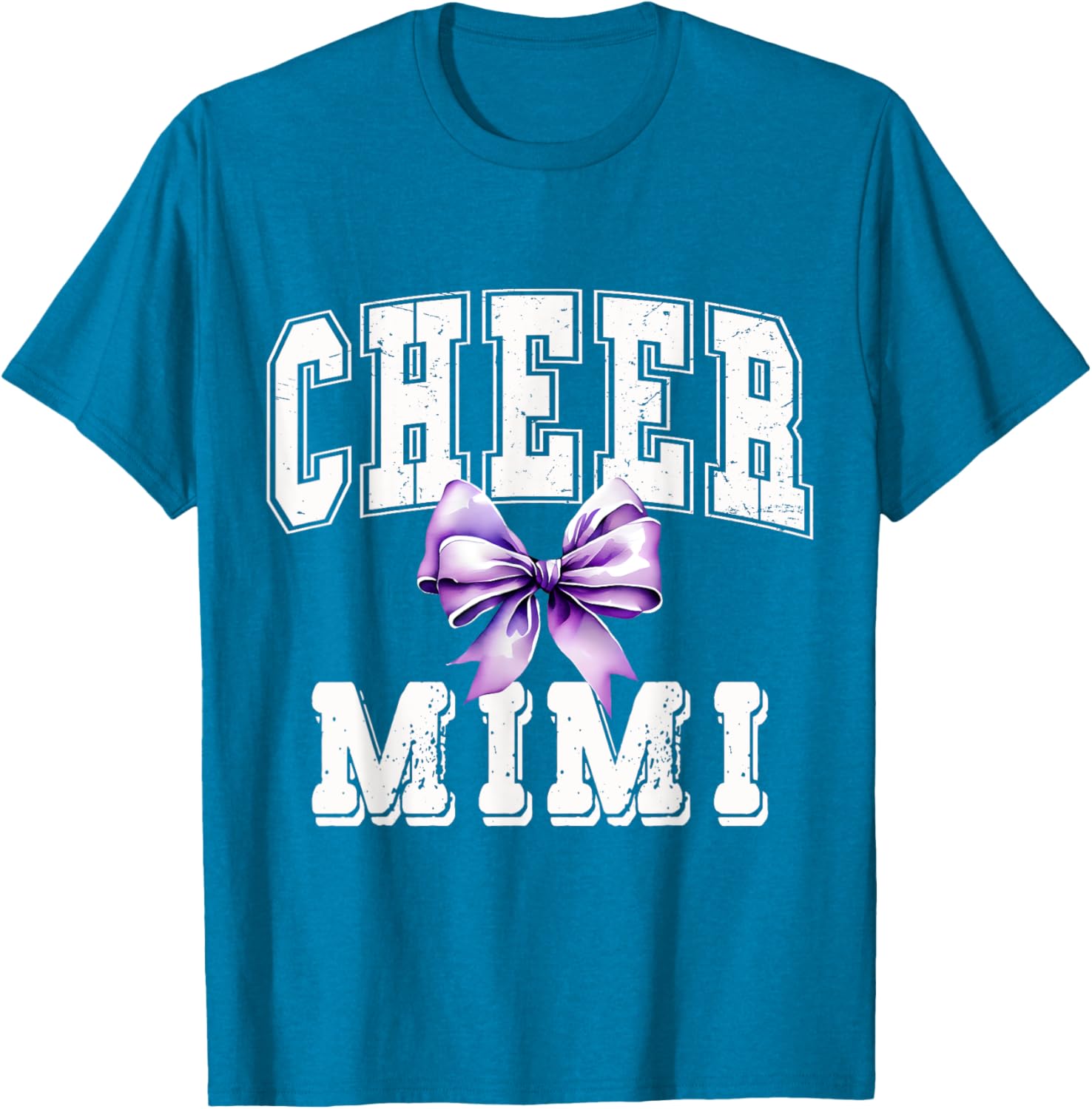 Cheer MIMI Coquette Purple Bow Cheerleader T-Shirt for Stylish Fans - 28
