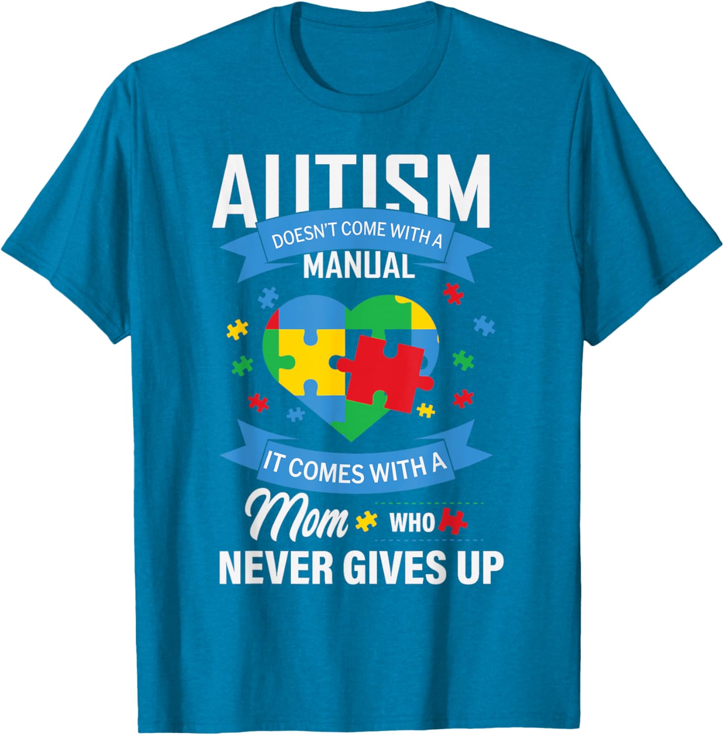 Autism Awareness T-Shirt for Moms - No Manual Needed Design - 19