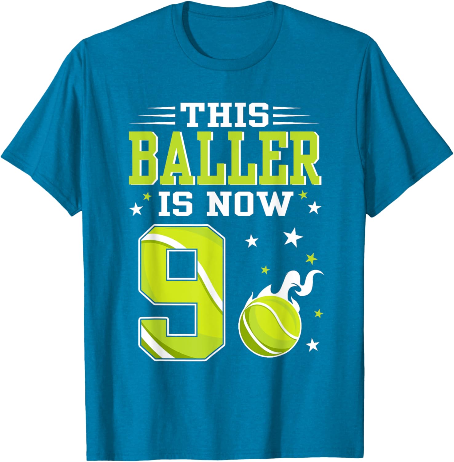 9 Year Old Birthday Tennis Themed T-Shirt for Kids β Perfect Gift! - 3