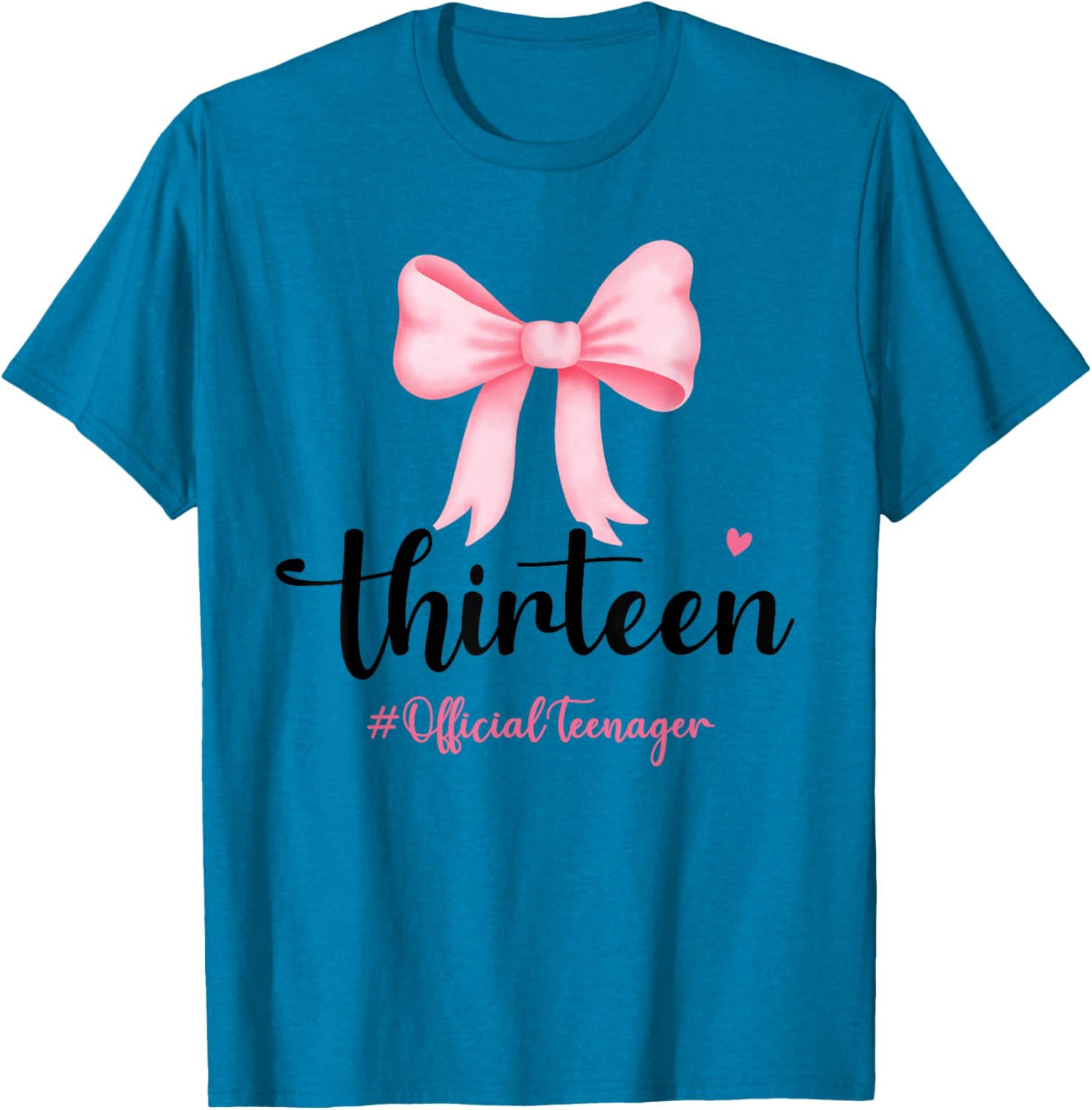 Birthday Girl Pink Coquette Bow T-Shirt for Trendy 13 Year Olds - 4