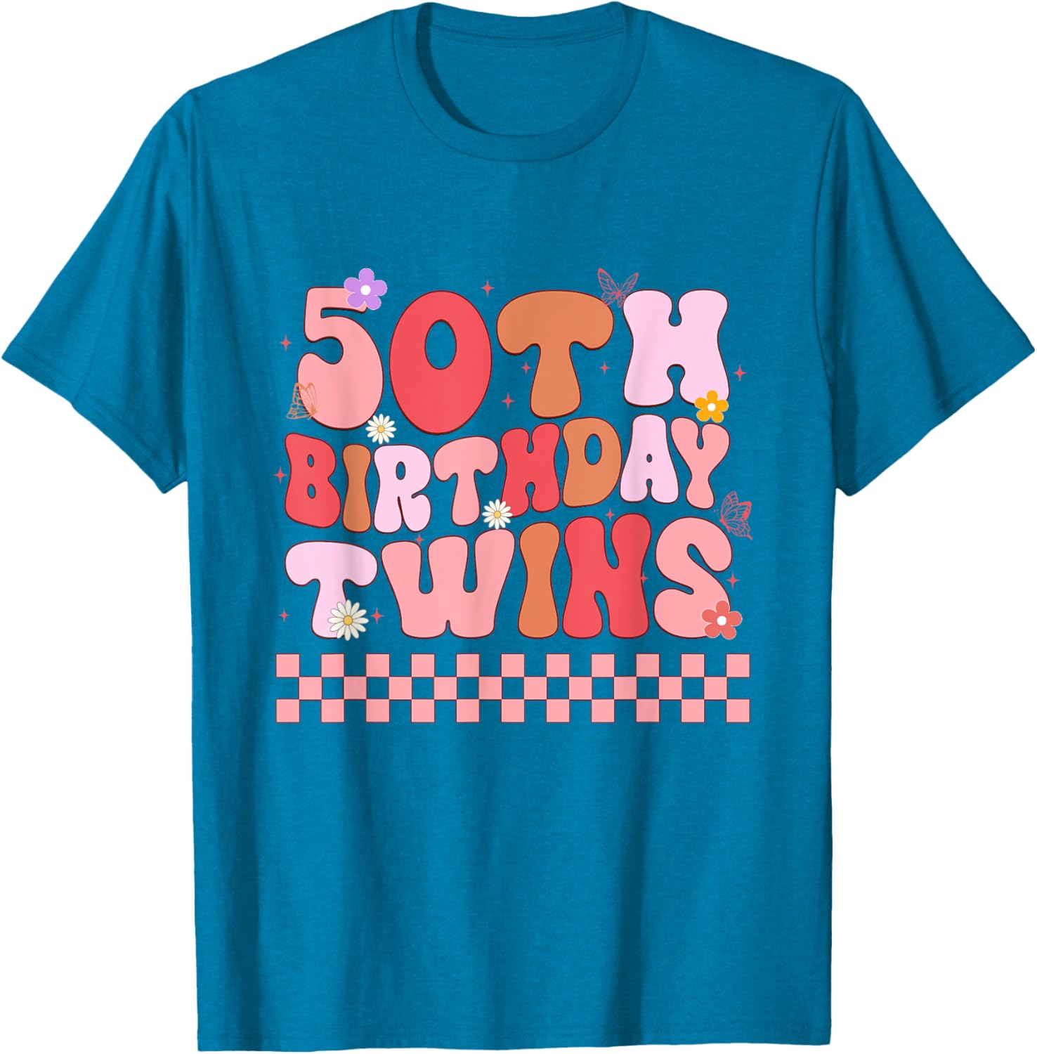Matching 50th Birthday Twins T-Shirt for Siblings Celebrating Together - 7