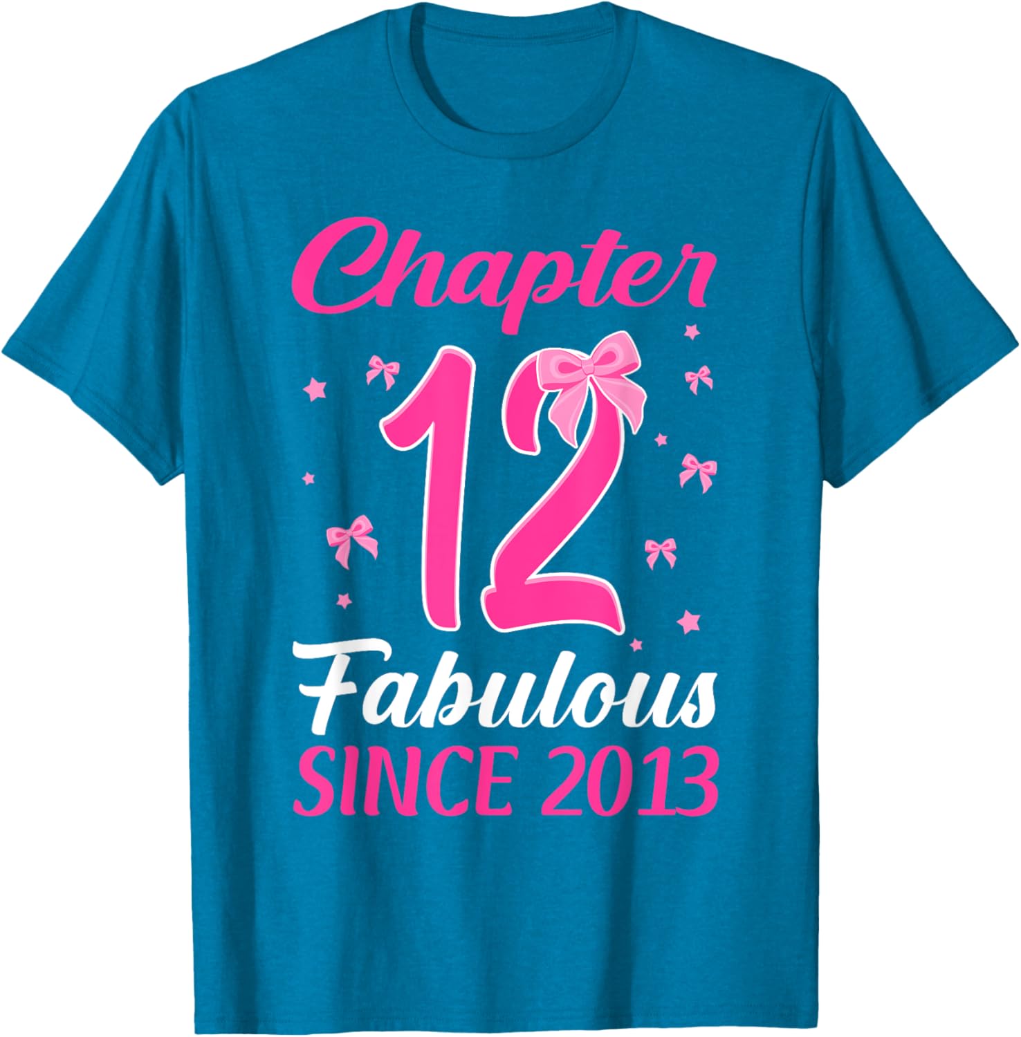 Fabulous Since 2013 Happy 12th Birthday Girl T-Shirt for Celebrations - 2
