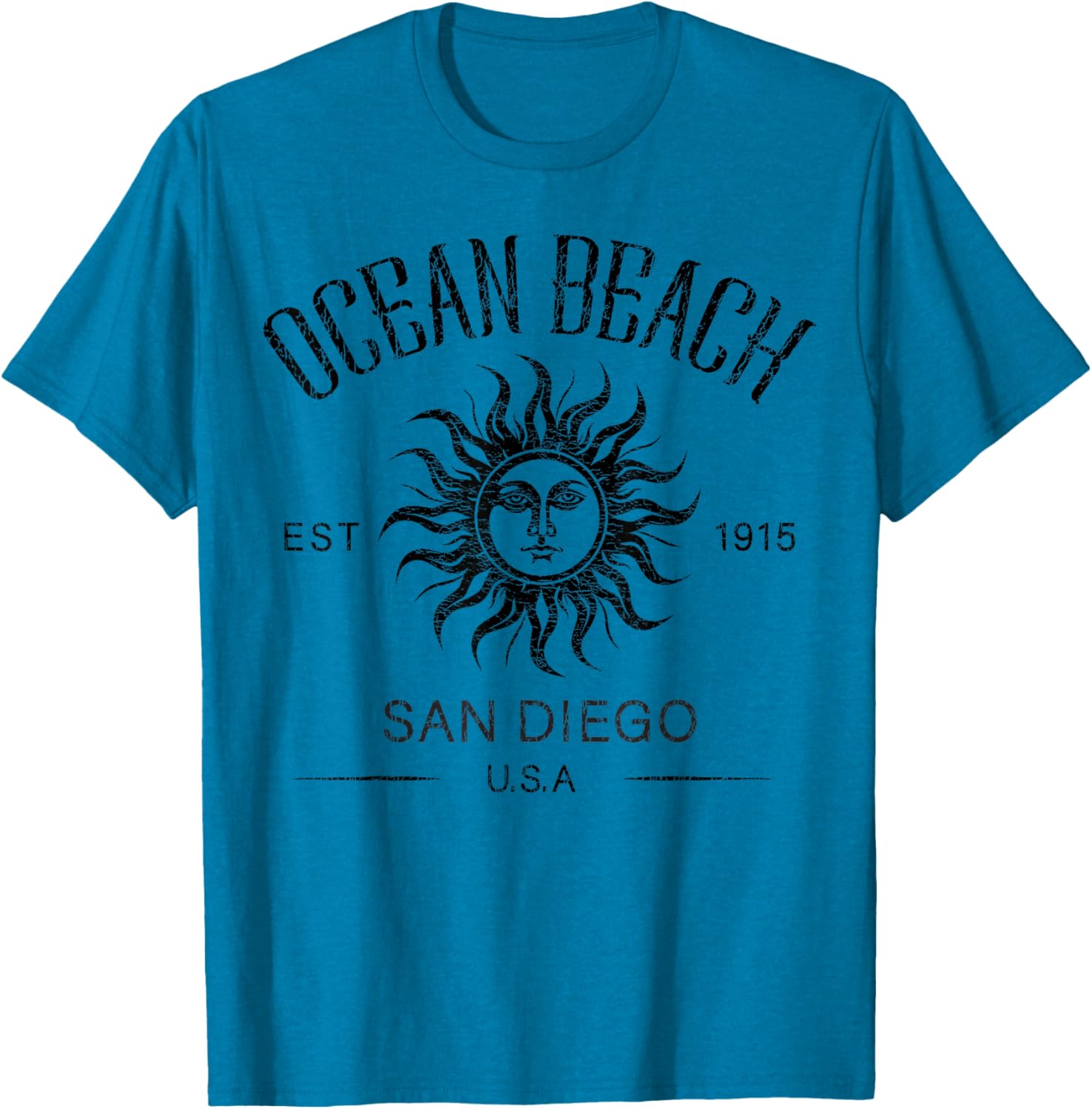 Vintage Summer Vacation T-Shirt San Diego Ocean Beach Established 1915 - 11