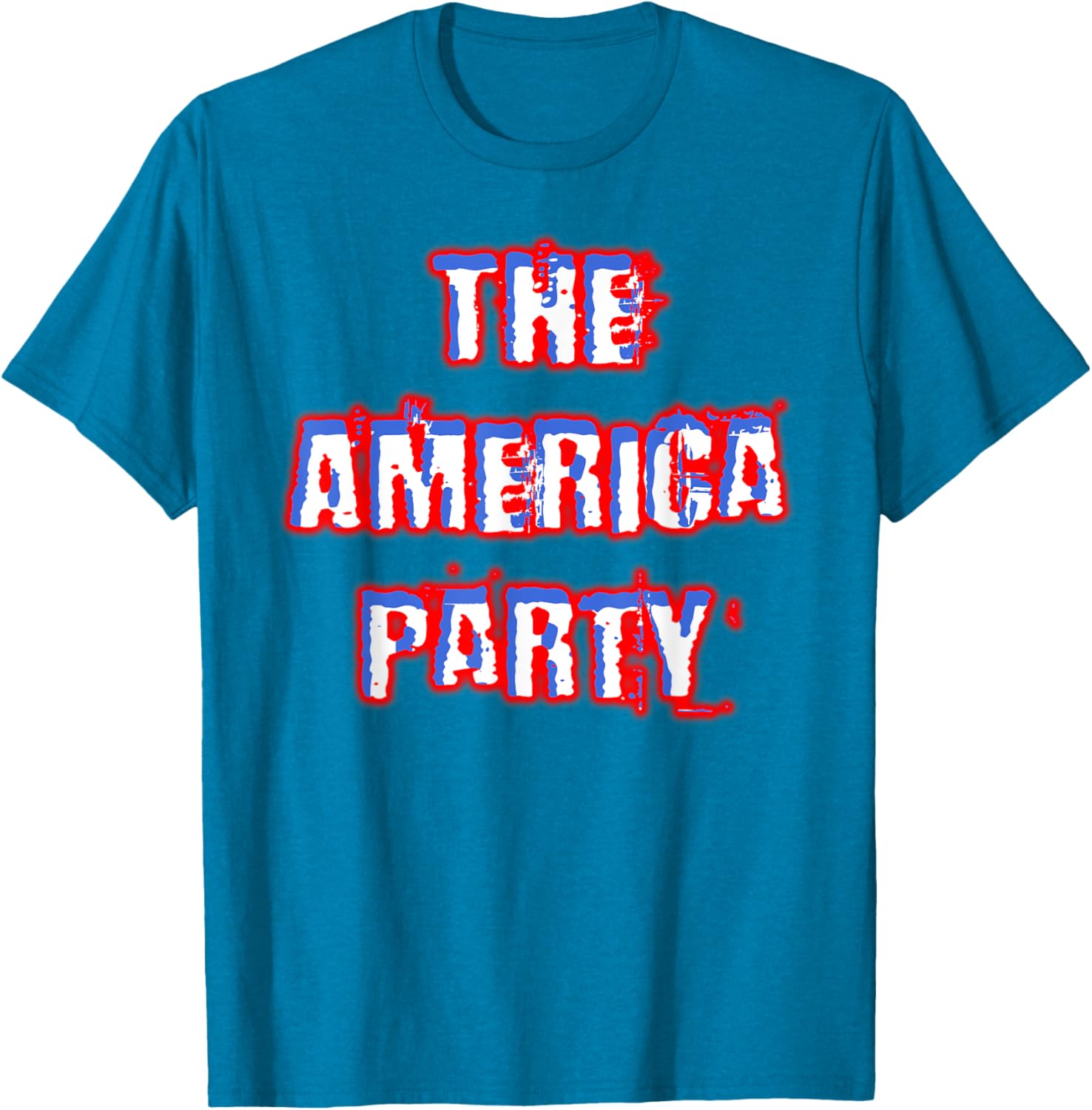 America Party Red White and Blue T-Shirt for Fun and Festive Wear - 13