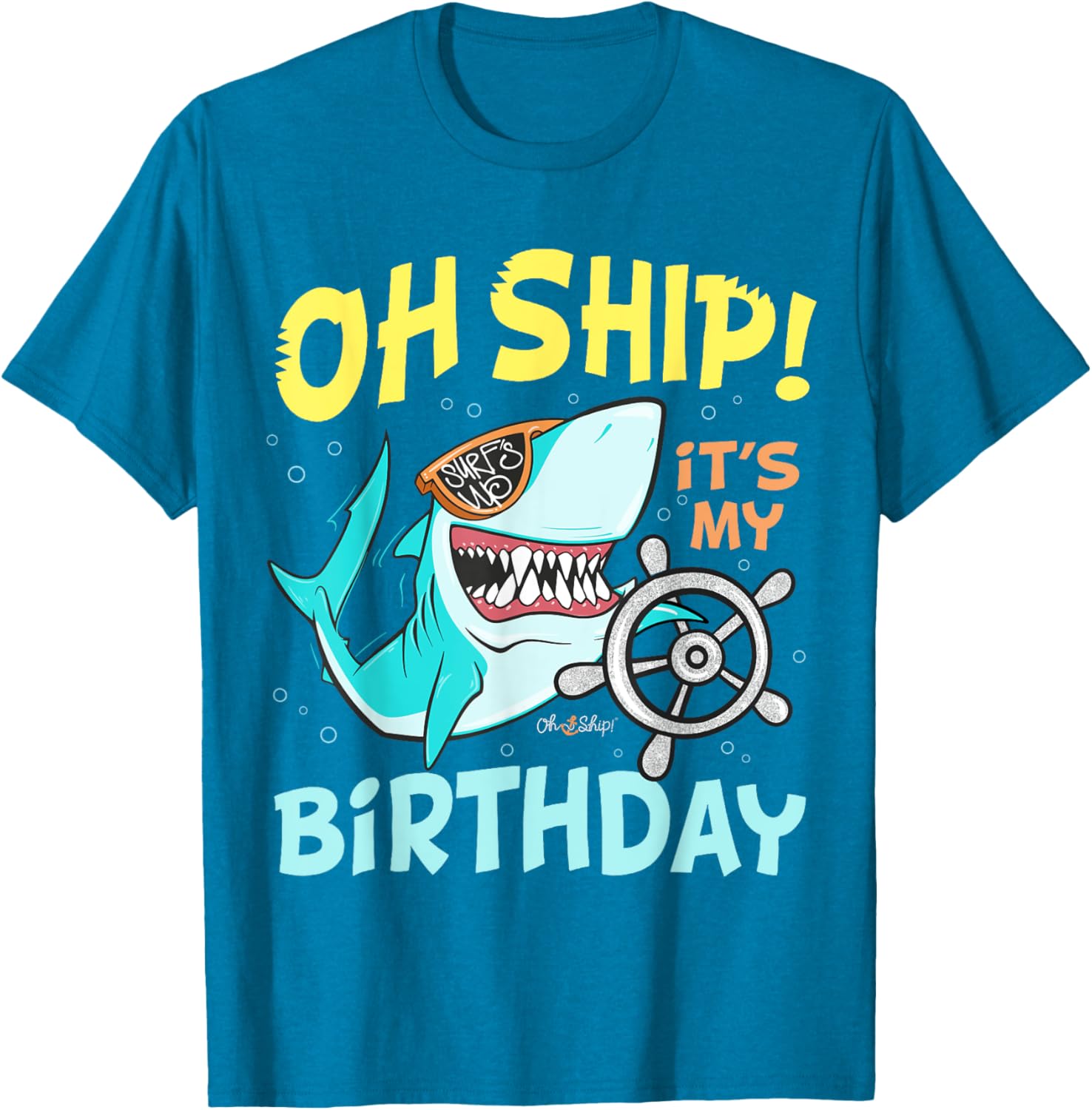 Oh Ship It's My Birthday Cruise T-Shirt Fun Celebration Apparel - 2