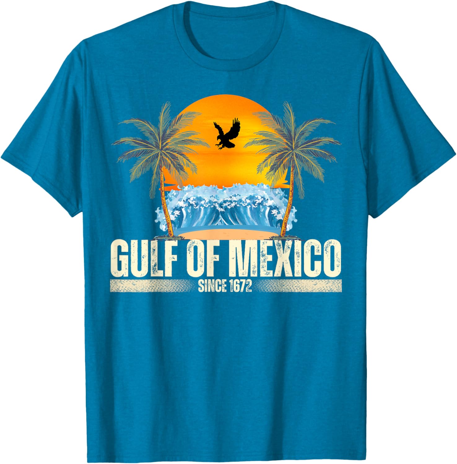 Vintage Gulf of Mexico Beach T-Shirt Since 1672 Retro Style Clothing - 3
