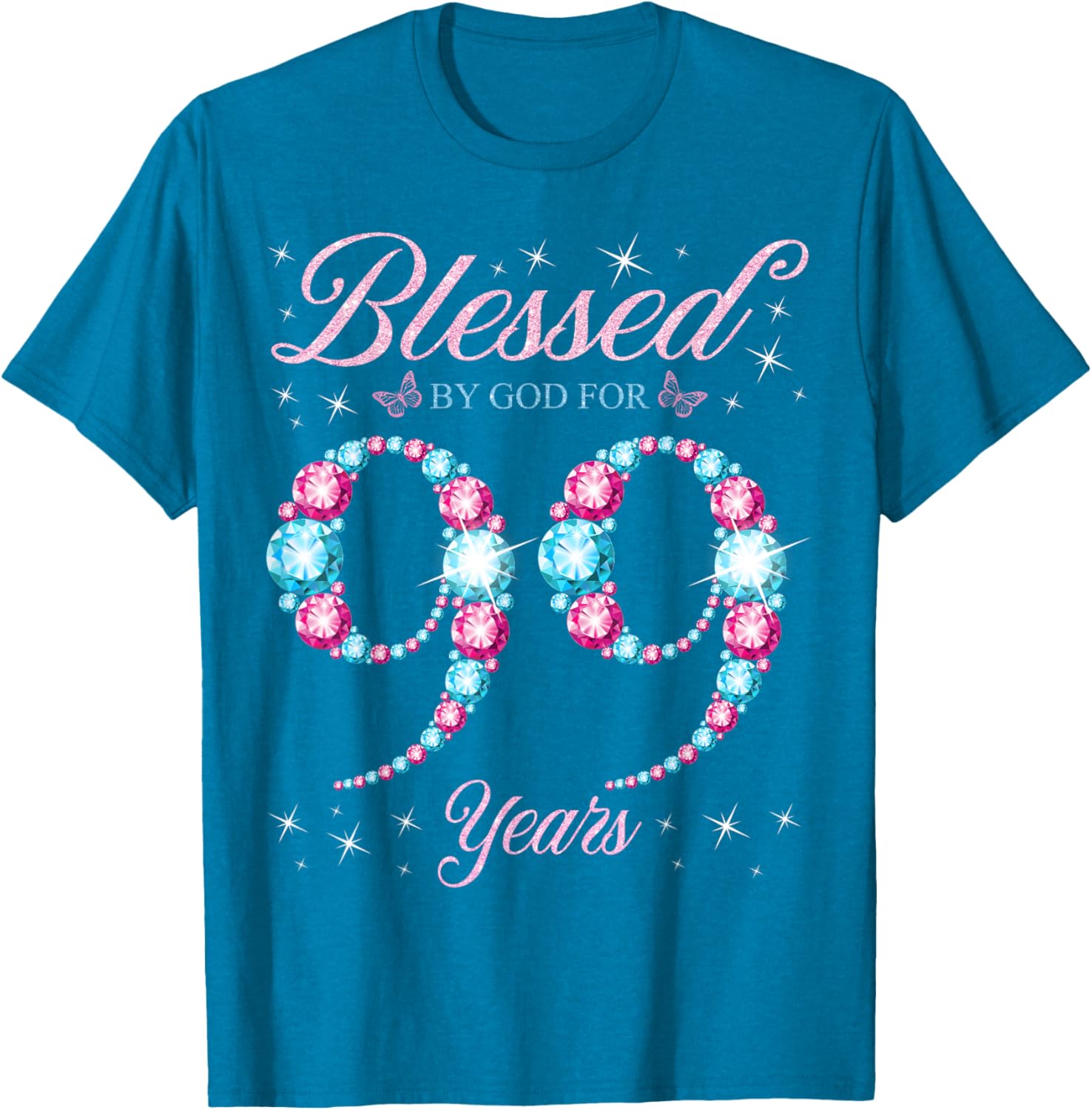 Blessed By God 99th Birthday Queen T-Shirt for Celebrating Her Legacy - 7