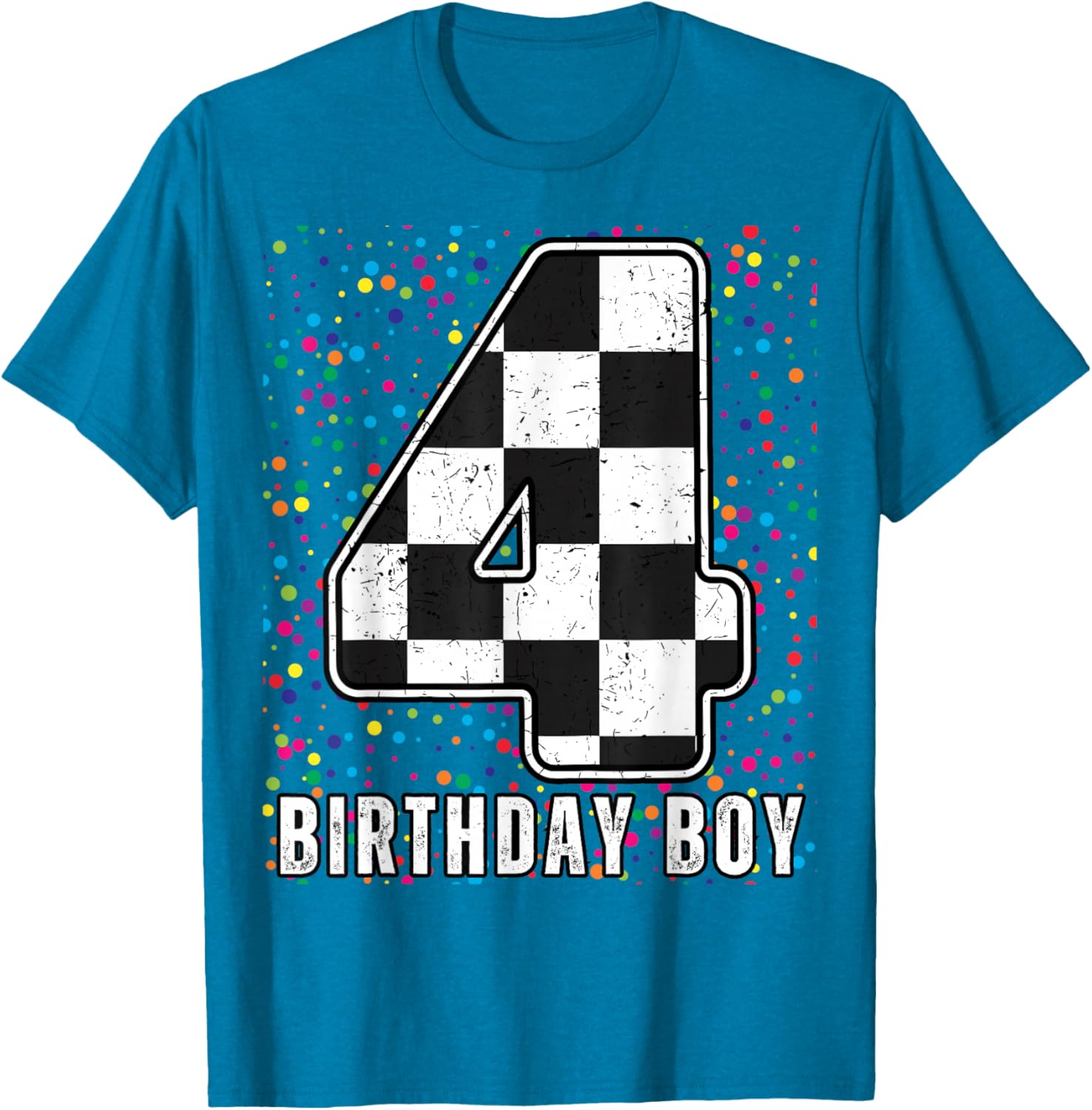 It's My 4th Birthday Racing Car Shirt for Boys Fun Family T-Shirt - 1