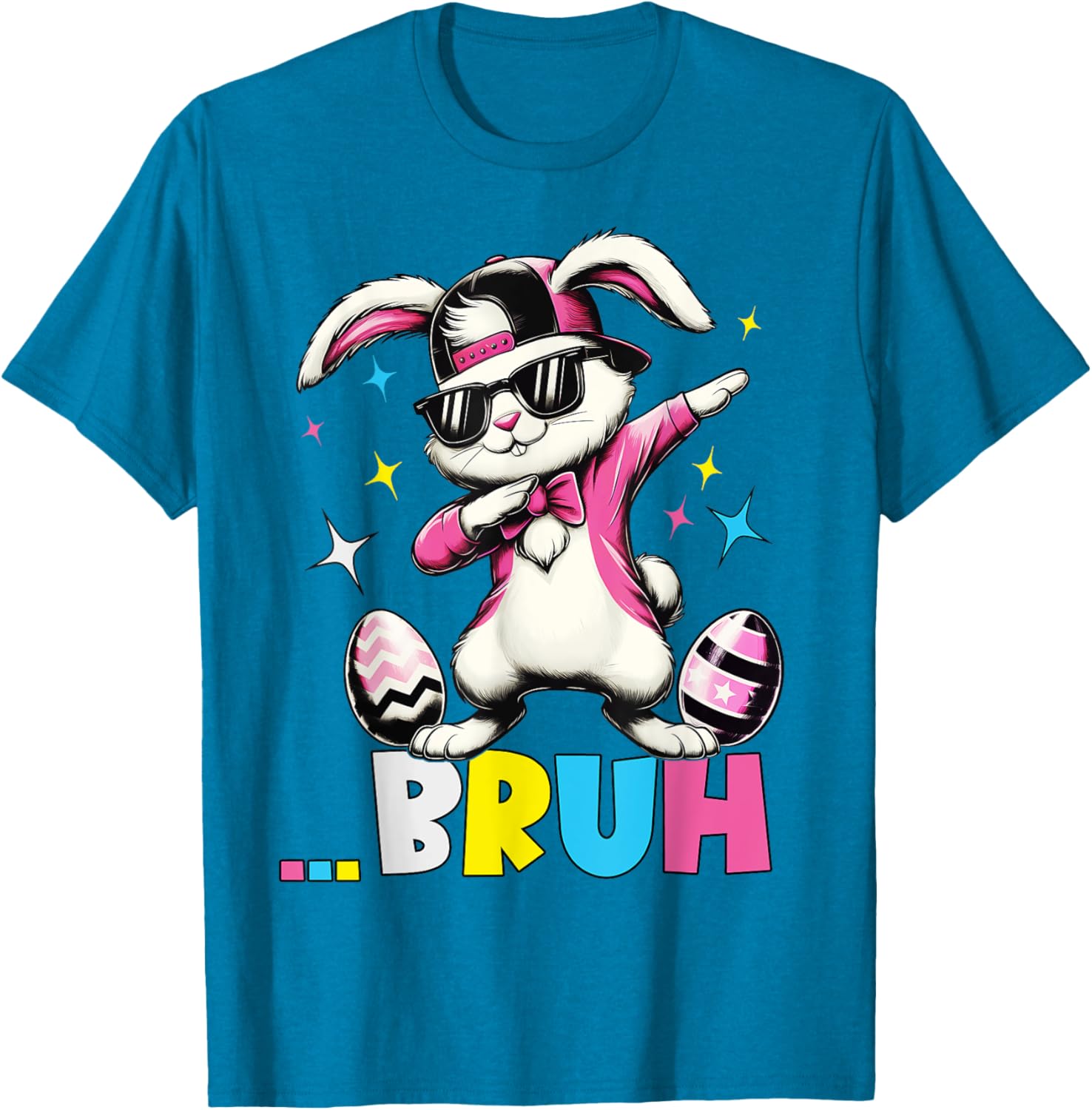 Cool Dabbing Bunny Sunglasses Easter T-Shirt for Kids and Teens - 9